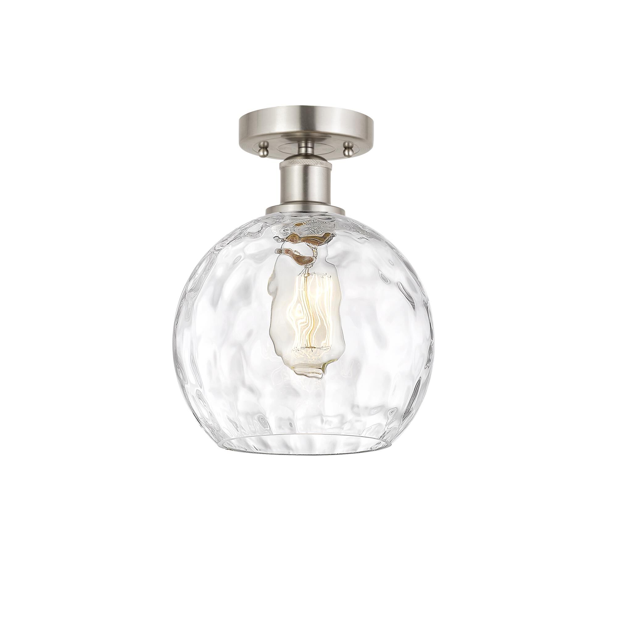 Shown in Brushed Satin Nickel finish and Clear Water glass