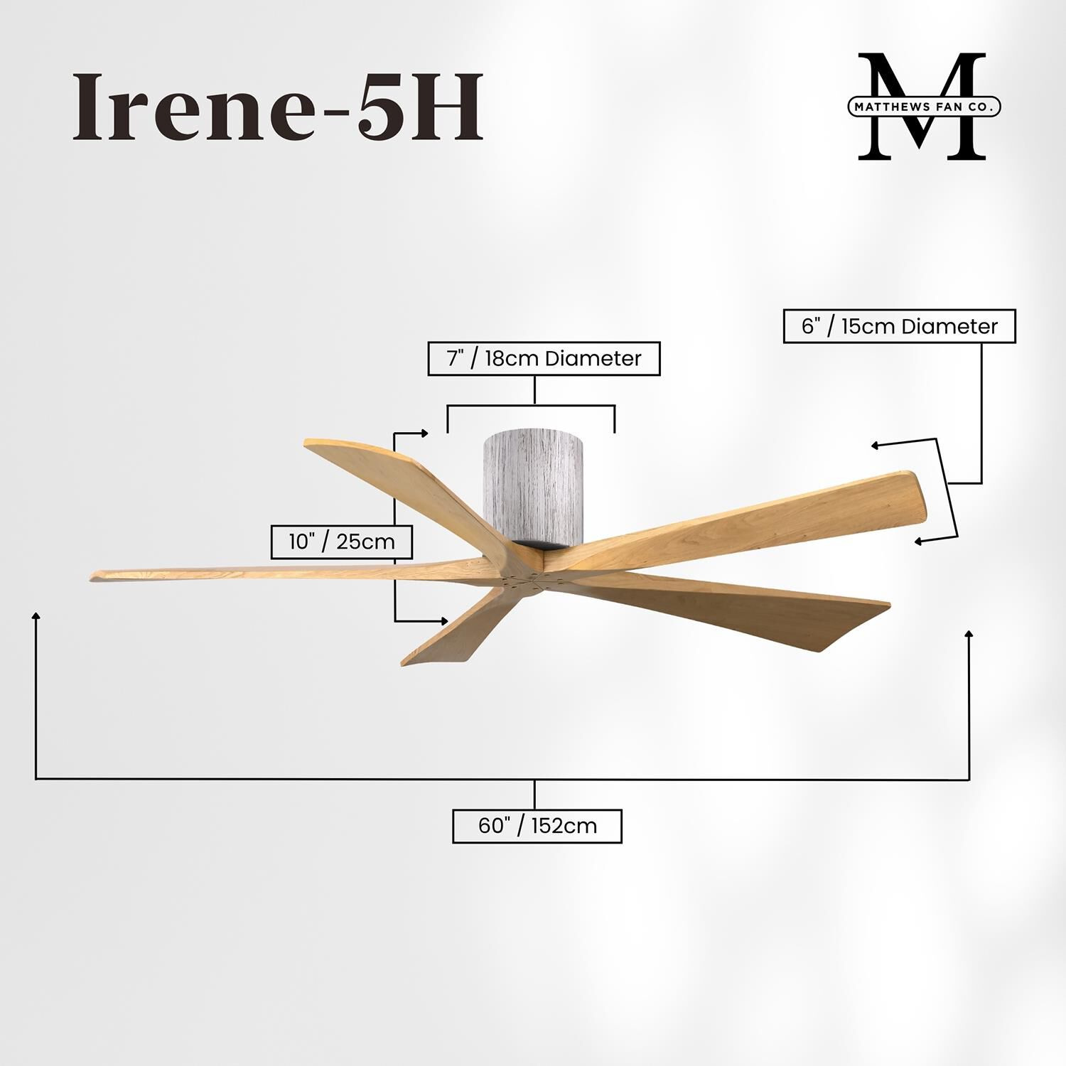 Irene 60 Inch Flush Mount Fan by Matthews Fan Company