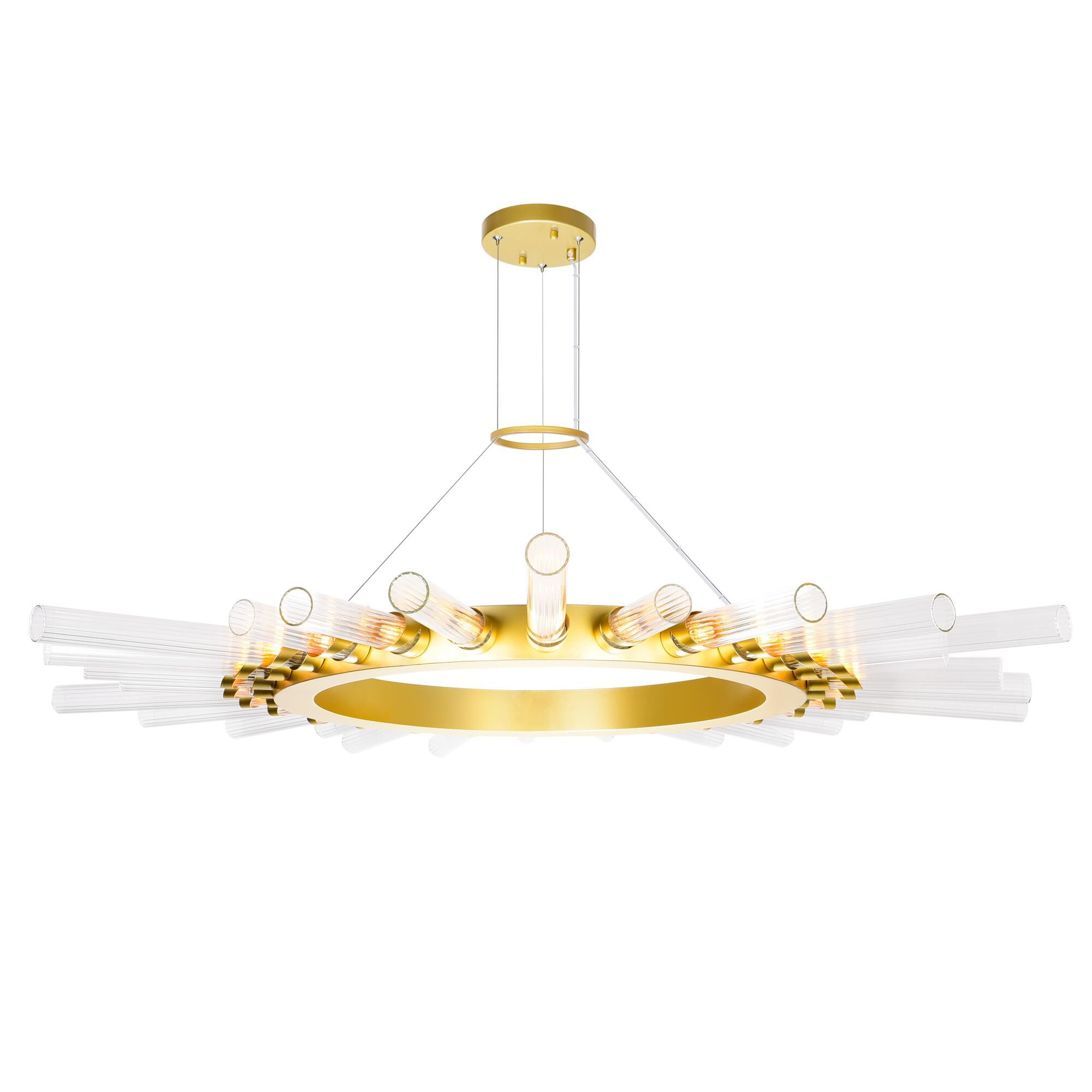 Collar 48 Inch 28 Light Chandelier by CWI Lighting