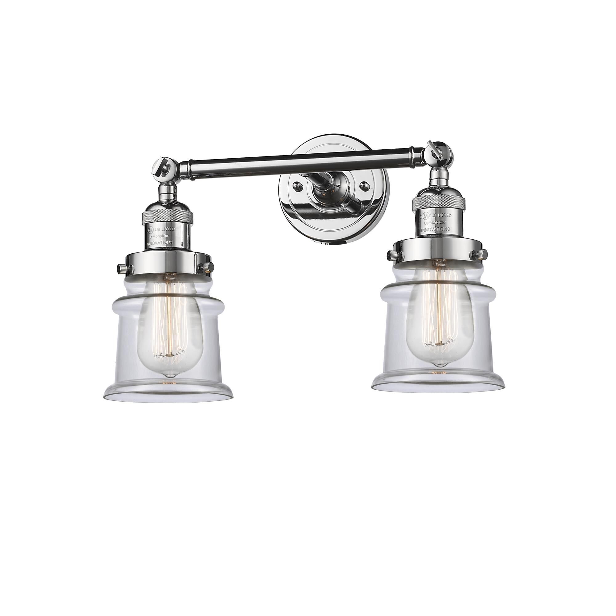 Shown in Polished Chrome finish and Clear glass