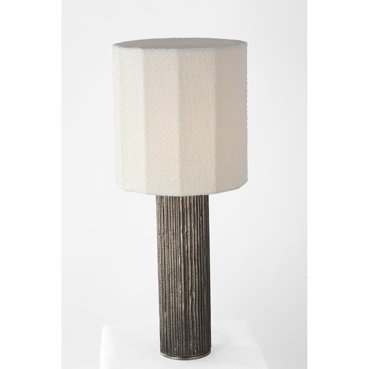 Shown in Ridged Graphite finish and Decorative Boucle shade