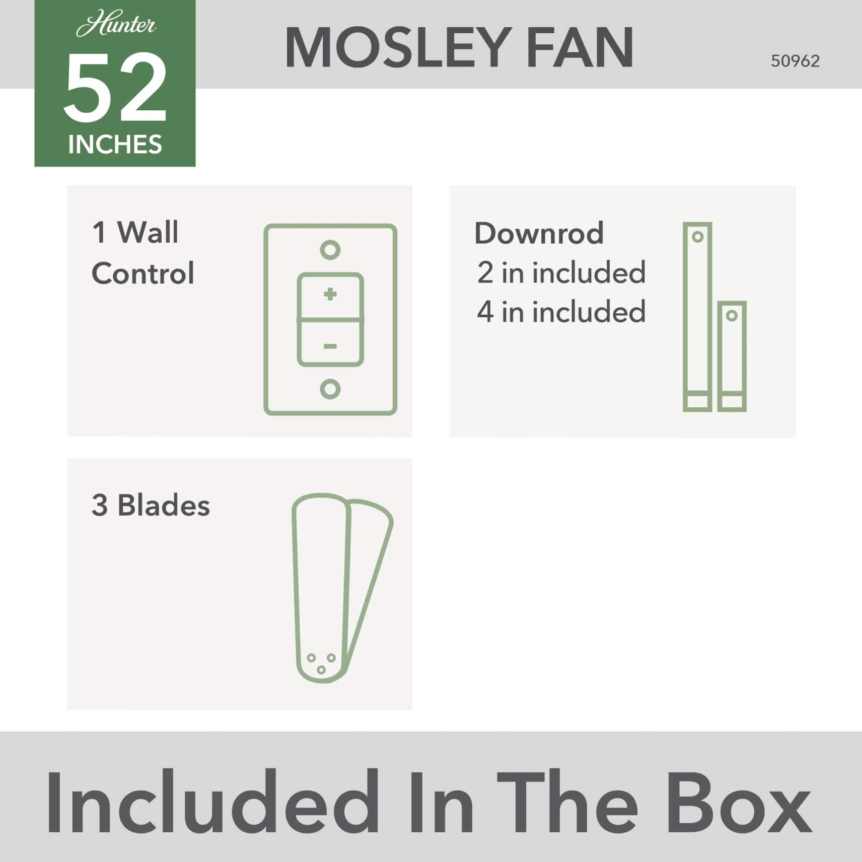 Mosley 52 Inch Ceiling Fan by Hunter Fan