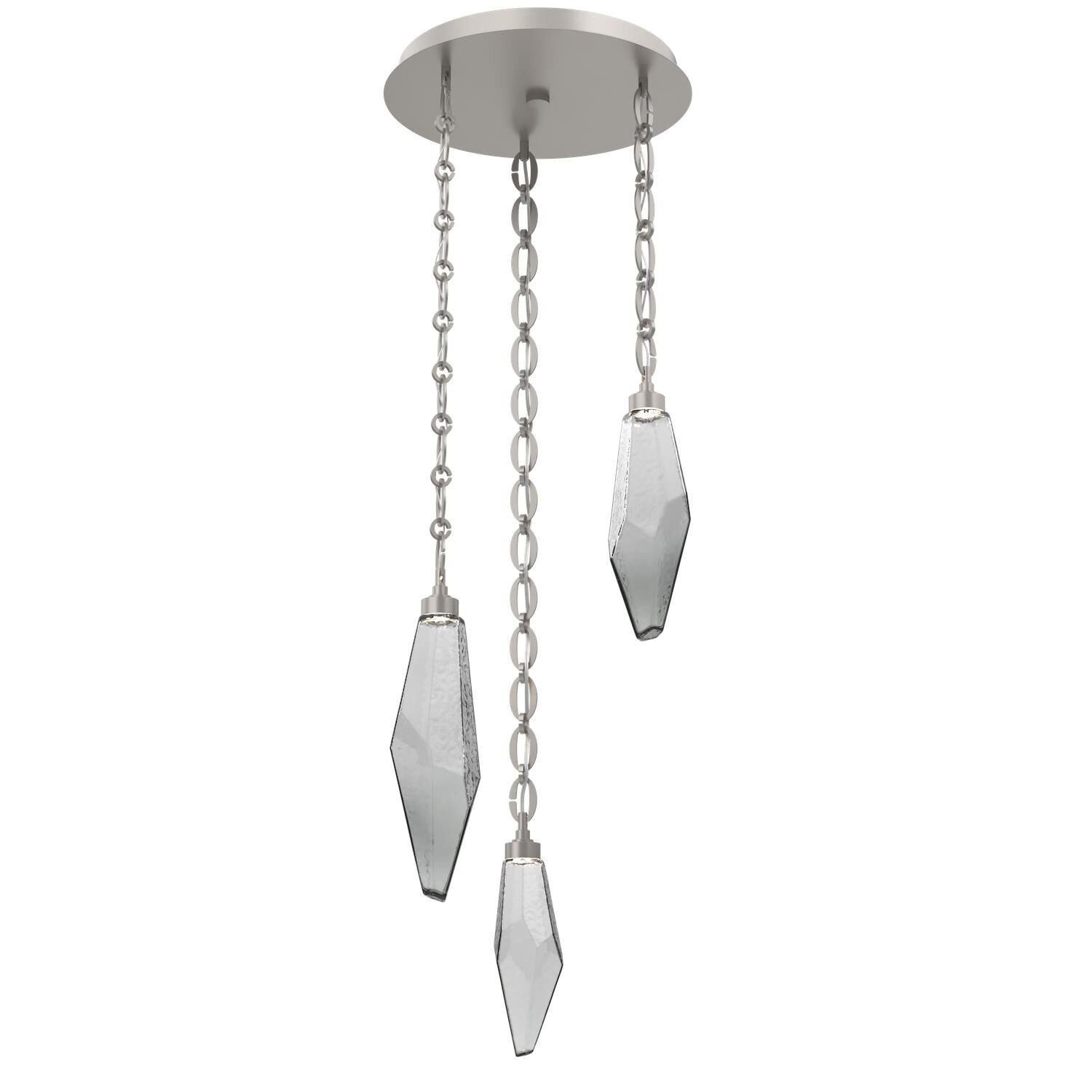 Levi Wilson Rock Crystal 17 Inch Multi Light Pendant by Hammerton Studio