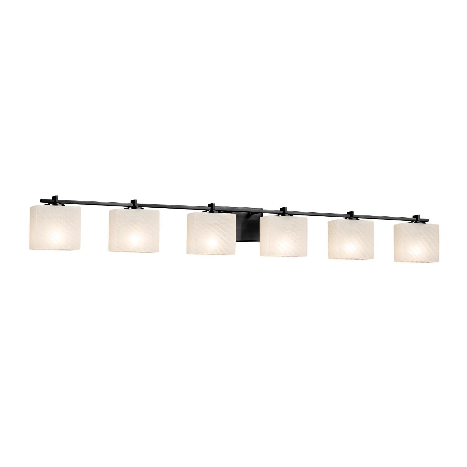 Fusion 56 Inch 6 Light Bath Vanity Light by Justice Design Group