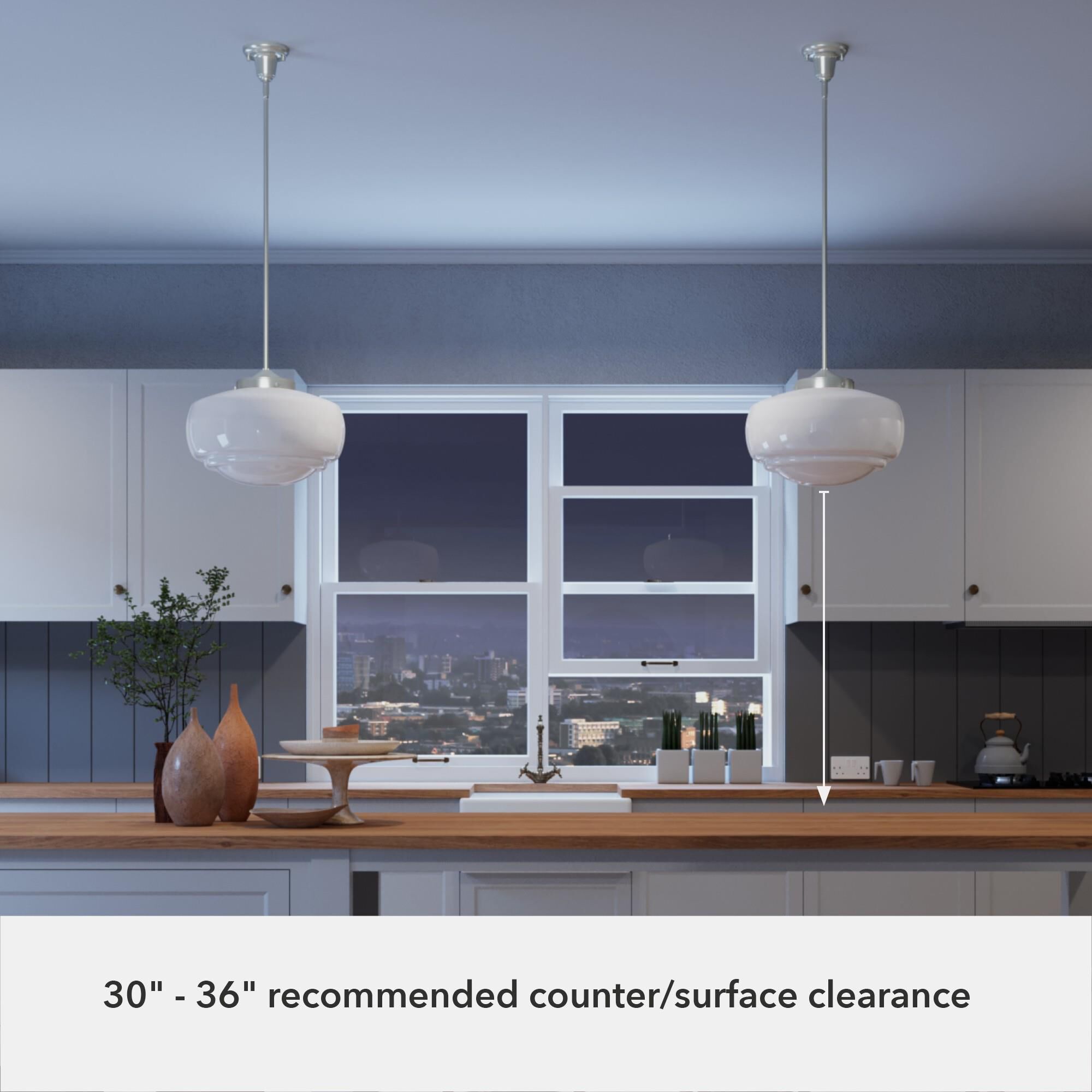 Shown in Brushed Nickel finish and Cased White glass