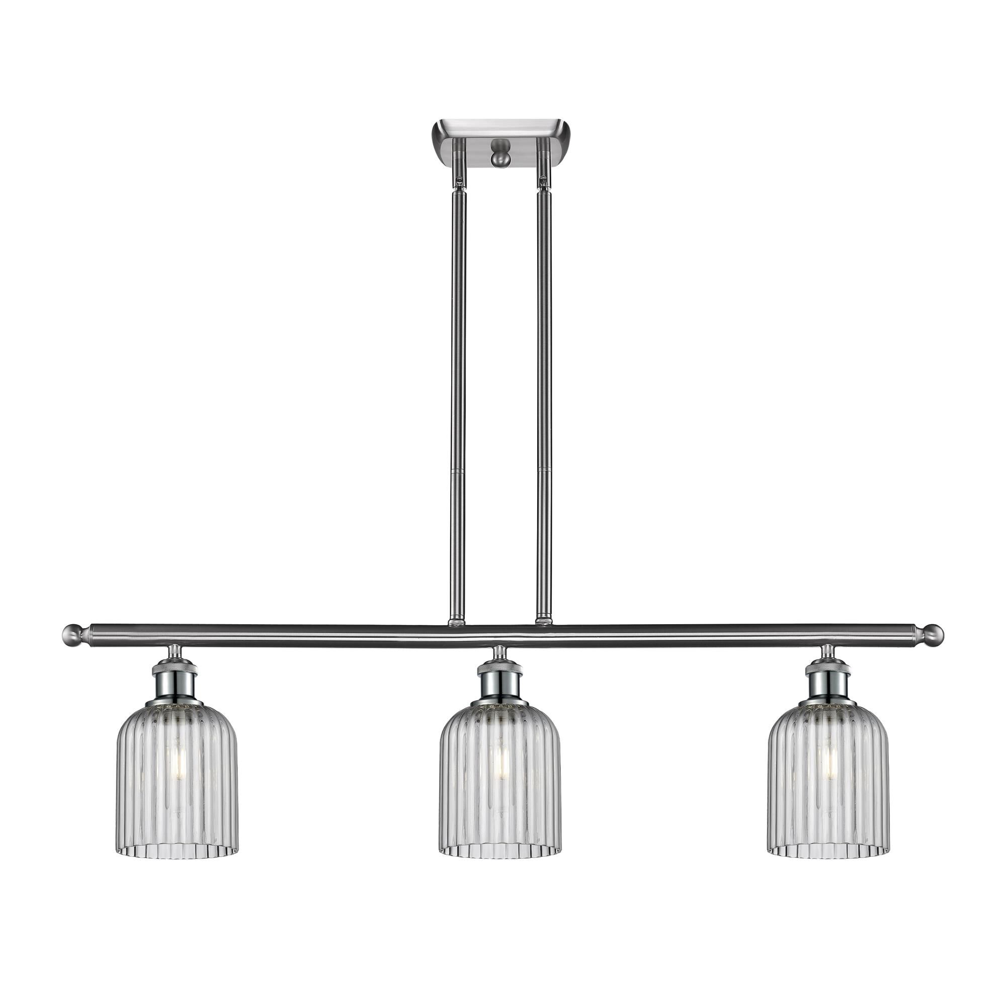 Shown in Satin Nickel finish and Light Smoke shade