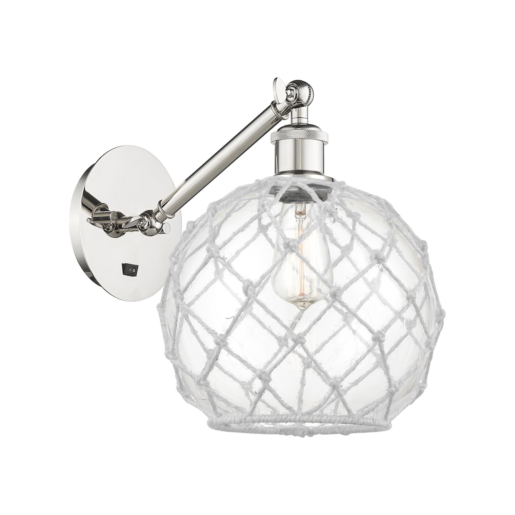 Bruno Marashlian Farmhouse Rope 10 Inch Wall Swing Lamp by Innovations Lighting