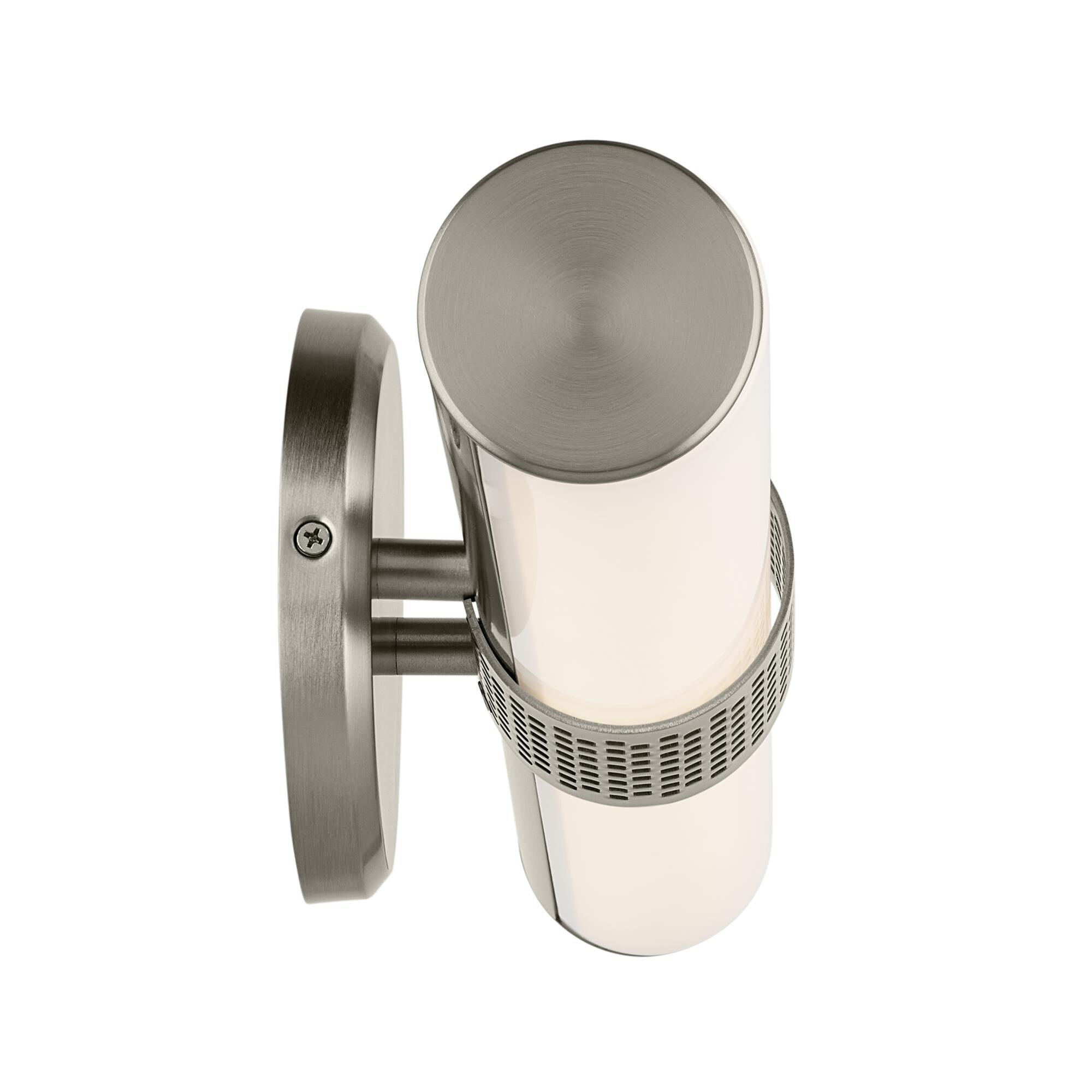 Shown in Brushed Nickel finish and Clear with Painted White Inside glass