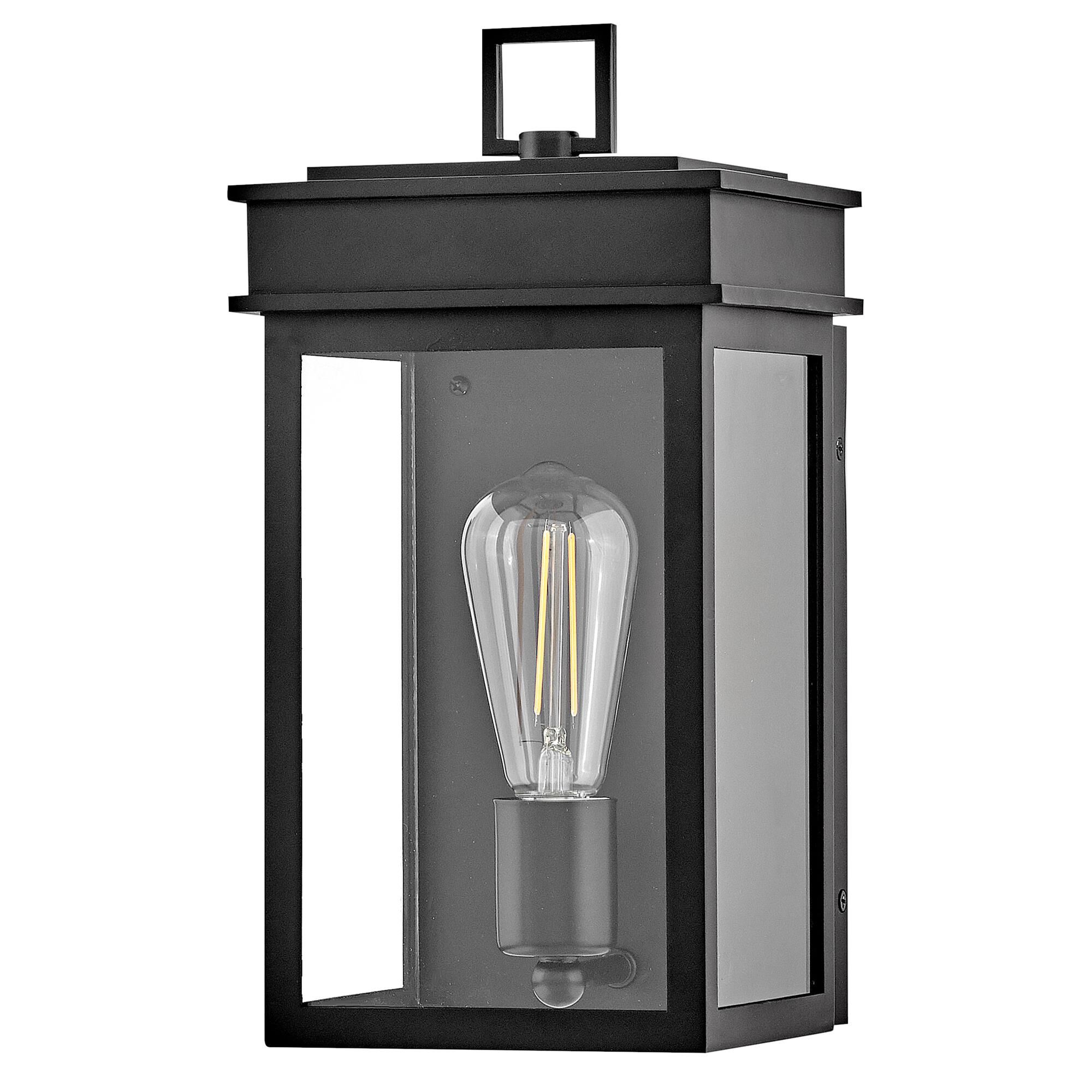 Shown in Black finish and Clear glass