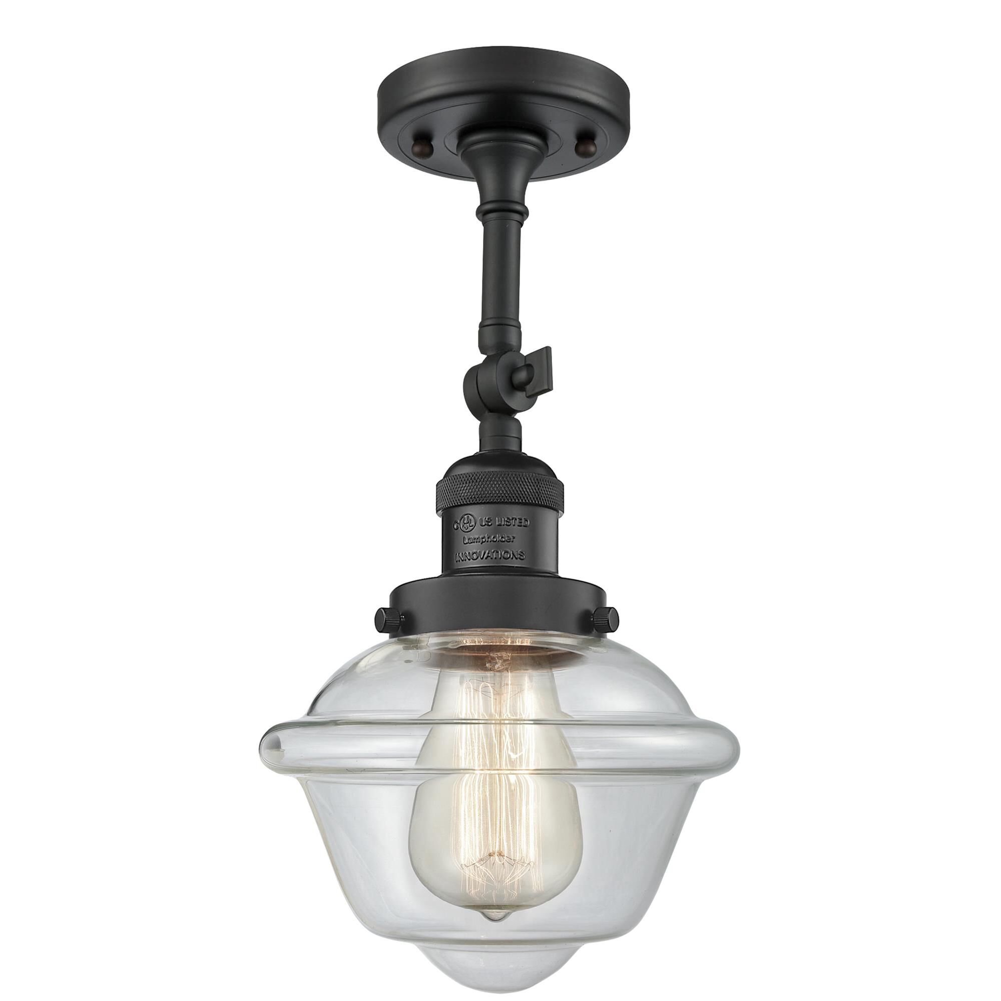 Bruno Marashlian Small Oxford 7 Inch 1 Light Semi Flush Mount by Innovations Lighting