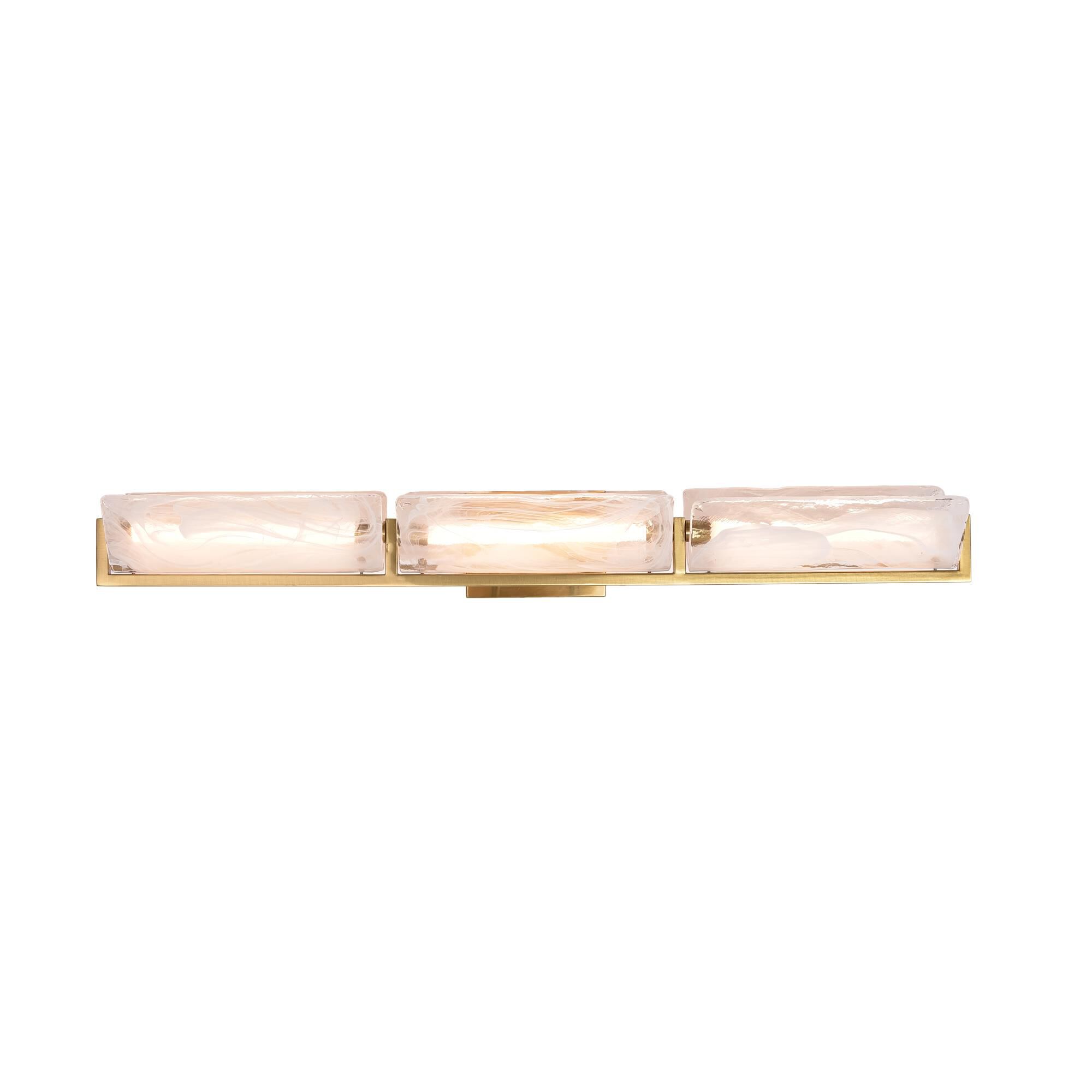 Shown in Brass finish and Handmade Clear and White Swirl glass