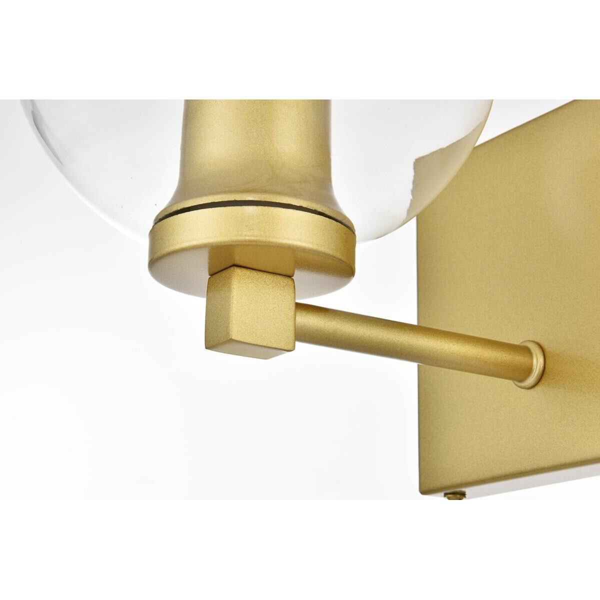 Shown in Brass  finish and Clear glass