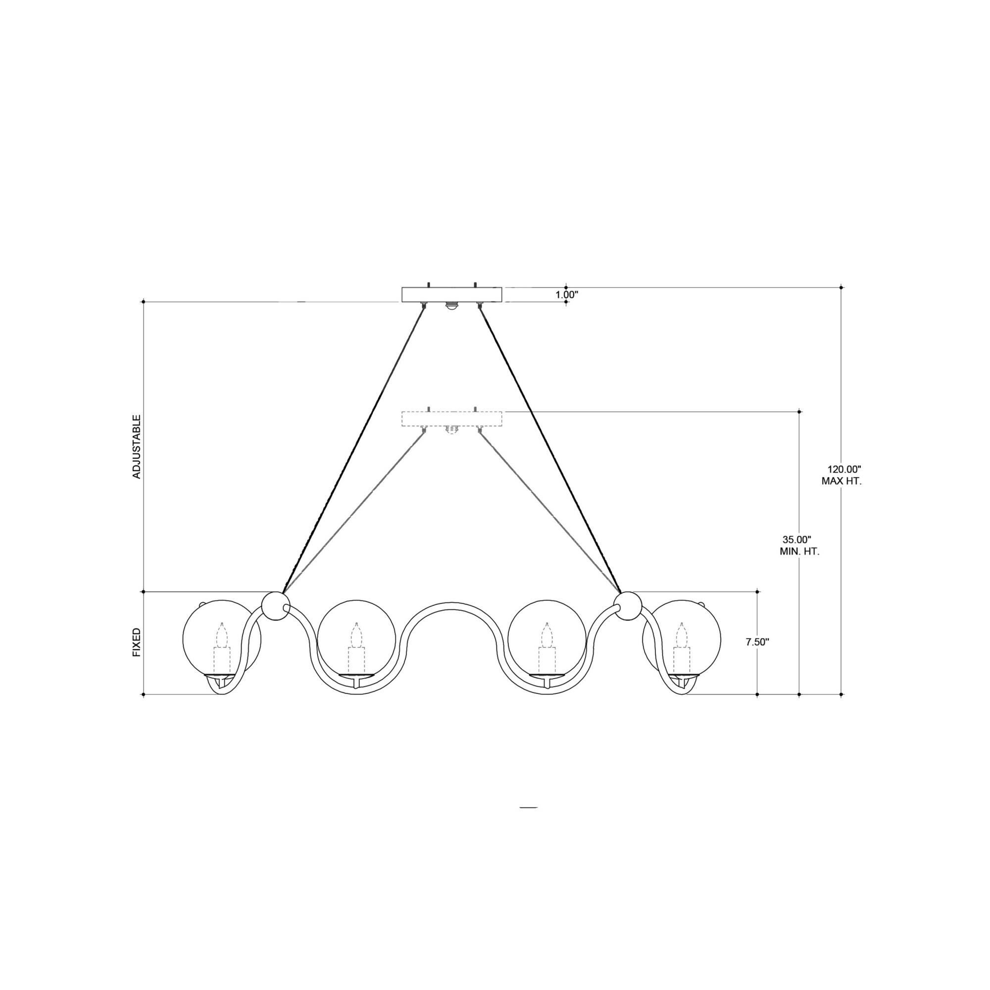 Equilibrium 38 Inch 8 Light Chandelier by Currey and Company