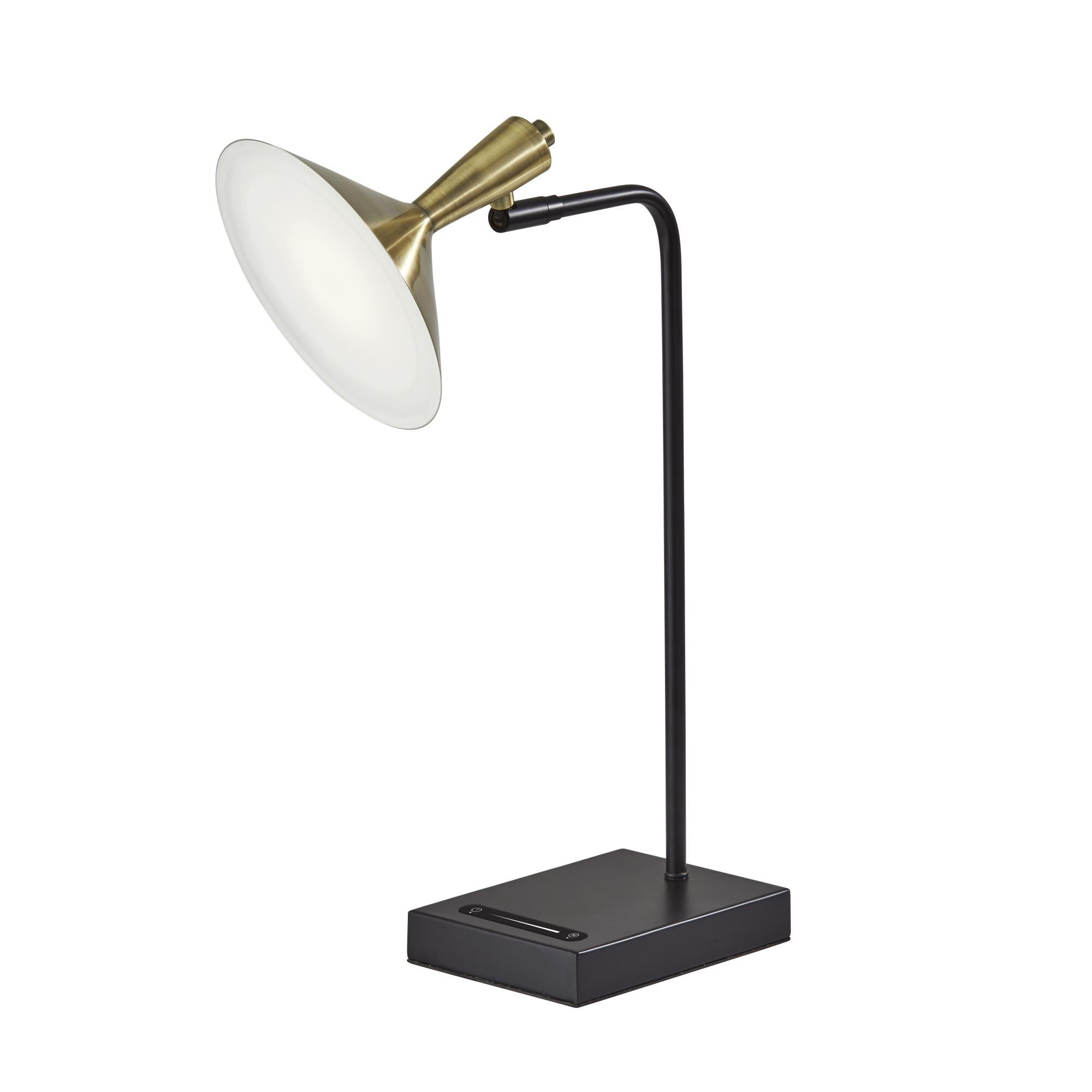 Shown in Black W. Antique Brass finish