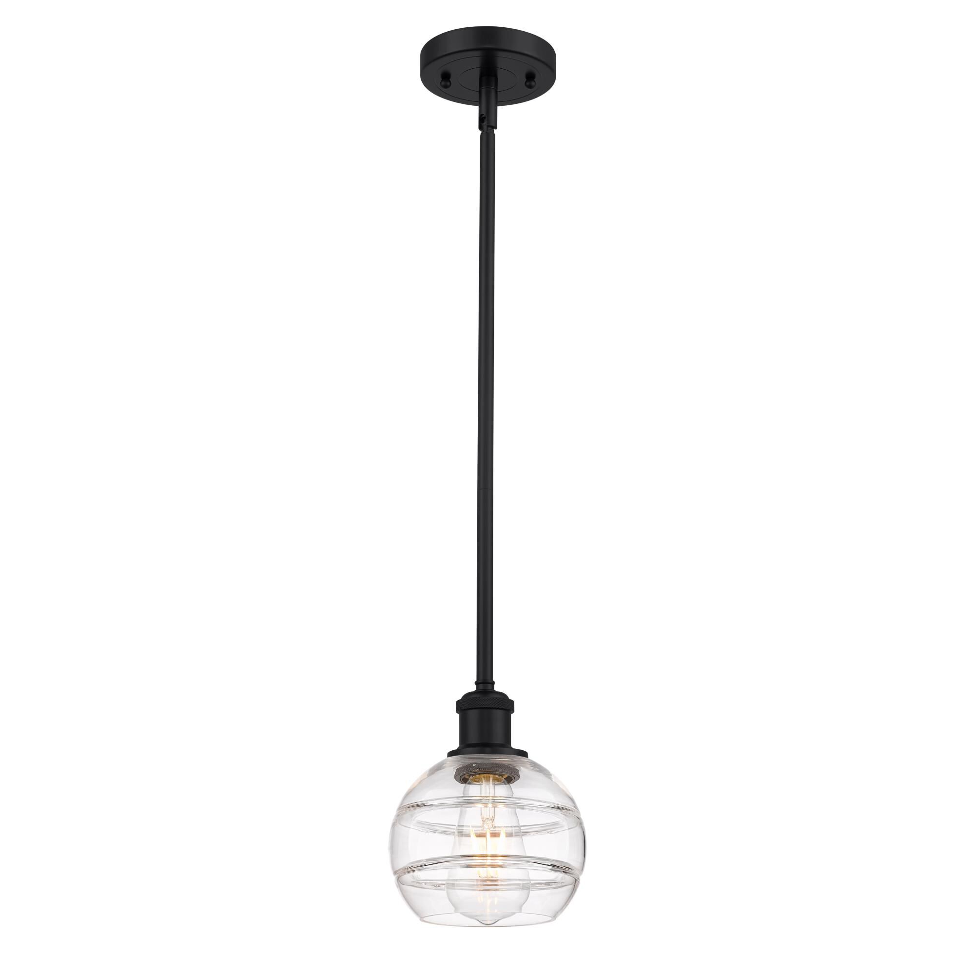 Shown in Matte Black finish and Clear glass