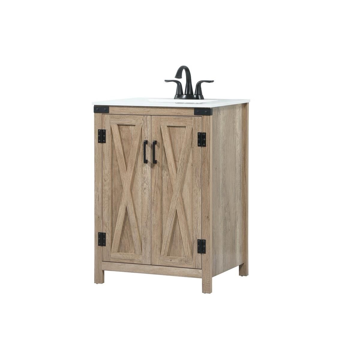 Shown in Natural Oak finish and Without Backsplash accent