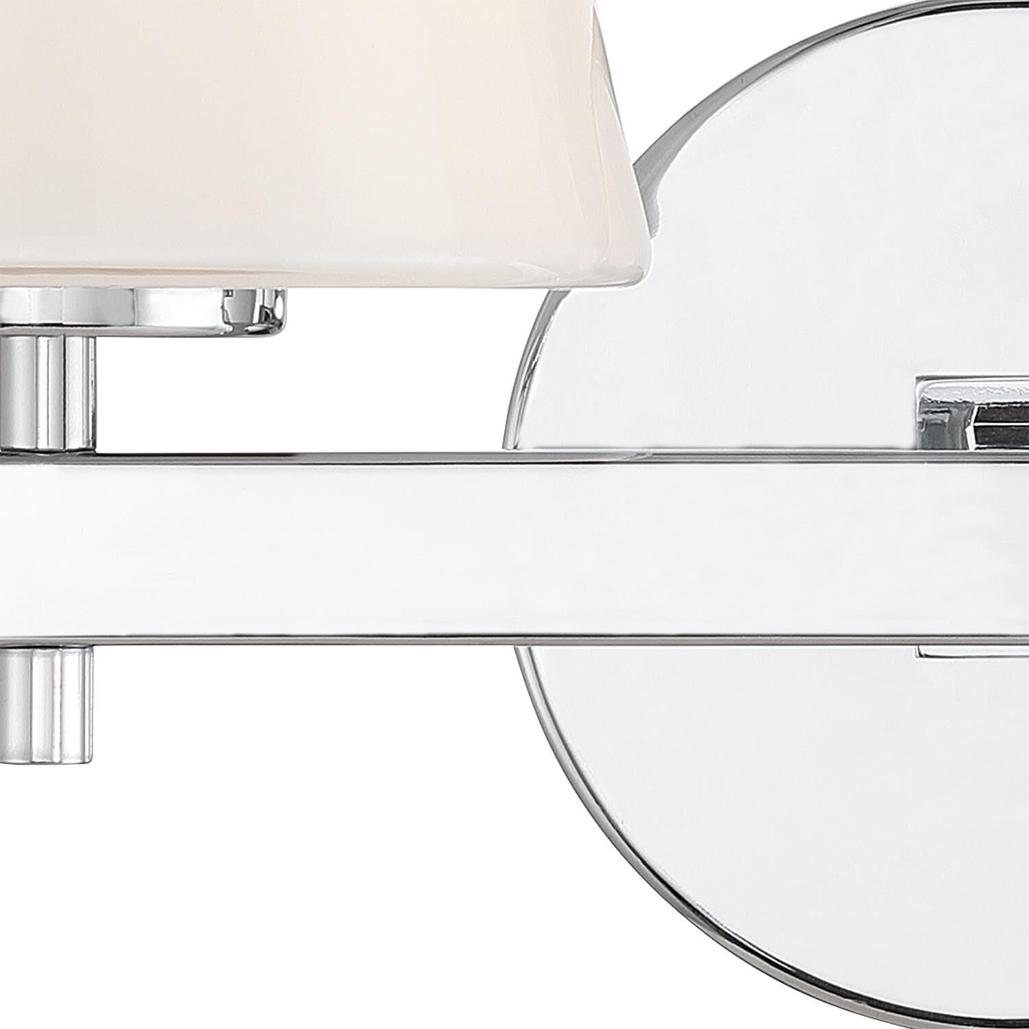 Shown in Polished Chrome finish and Glass shade