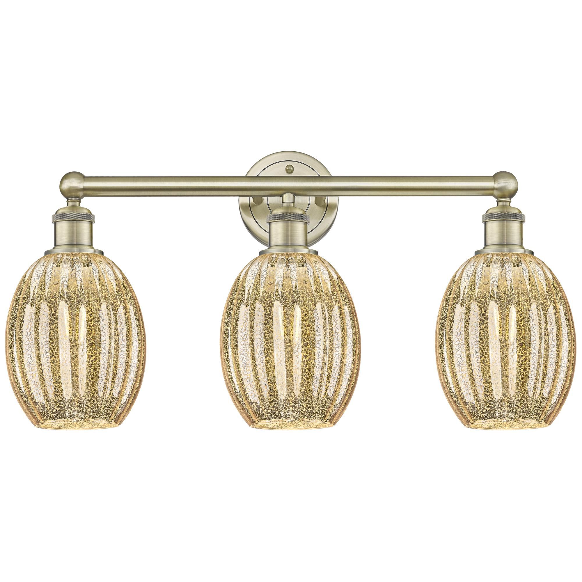 Shown in Antique Brass finish and Mercury glass