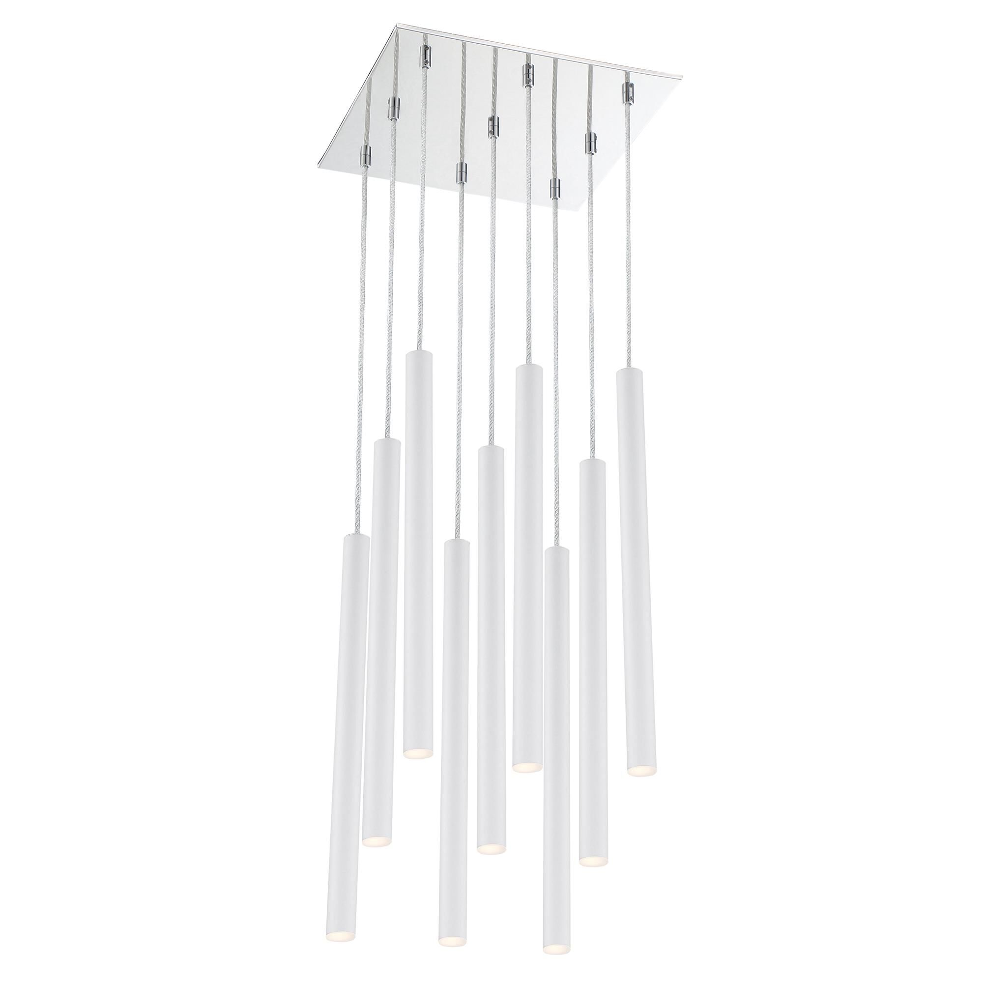 Shown in Chrome finish and Steel glass and Steel shade