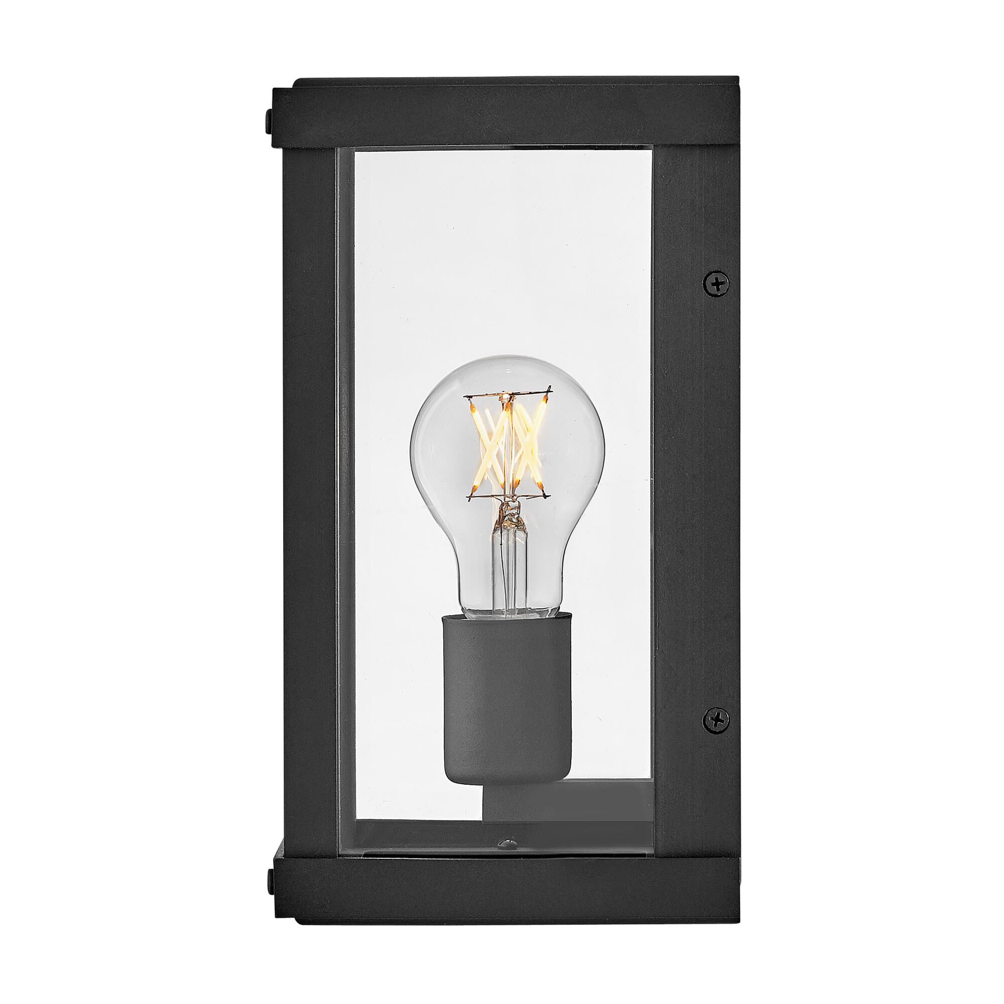 Shown in Museum Black finish and Clear glass