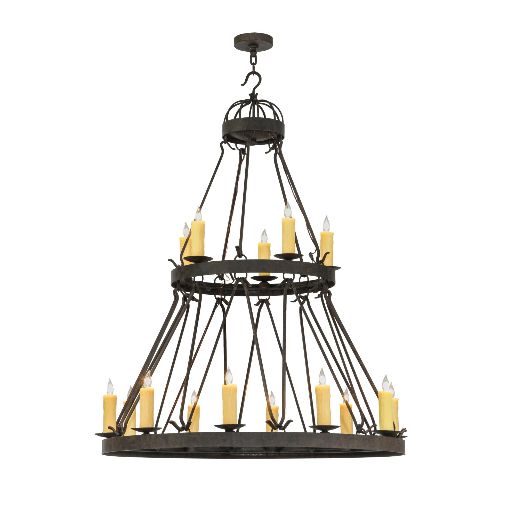 48 Inch 15 Light Semi Flush Mount by Meyda Lighting