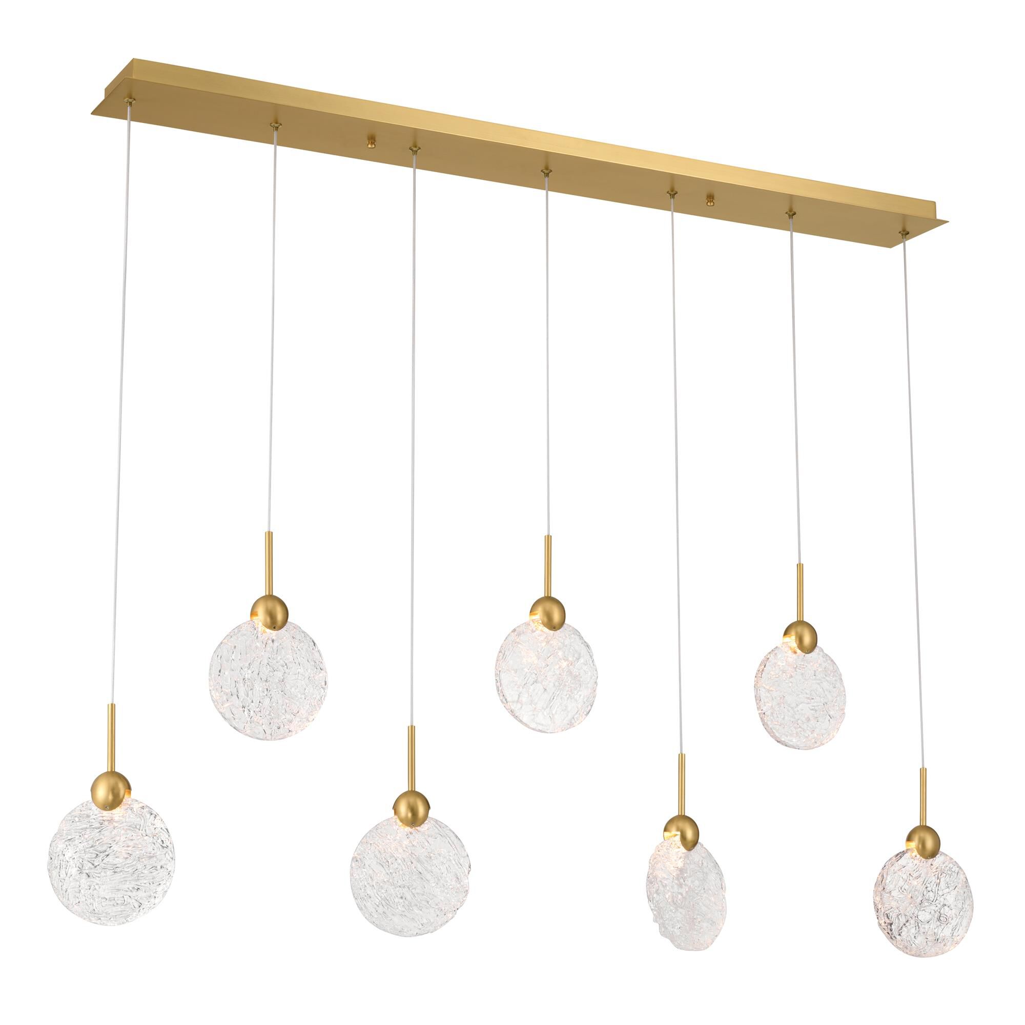Shown in Legacy Brass finish and Clear Textured glass
