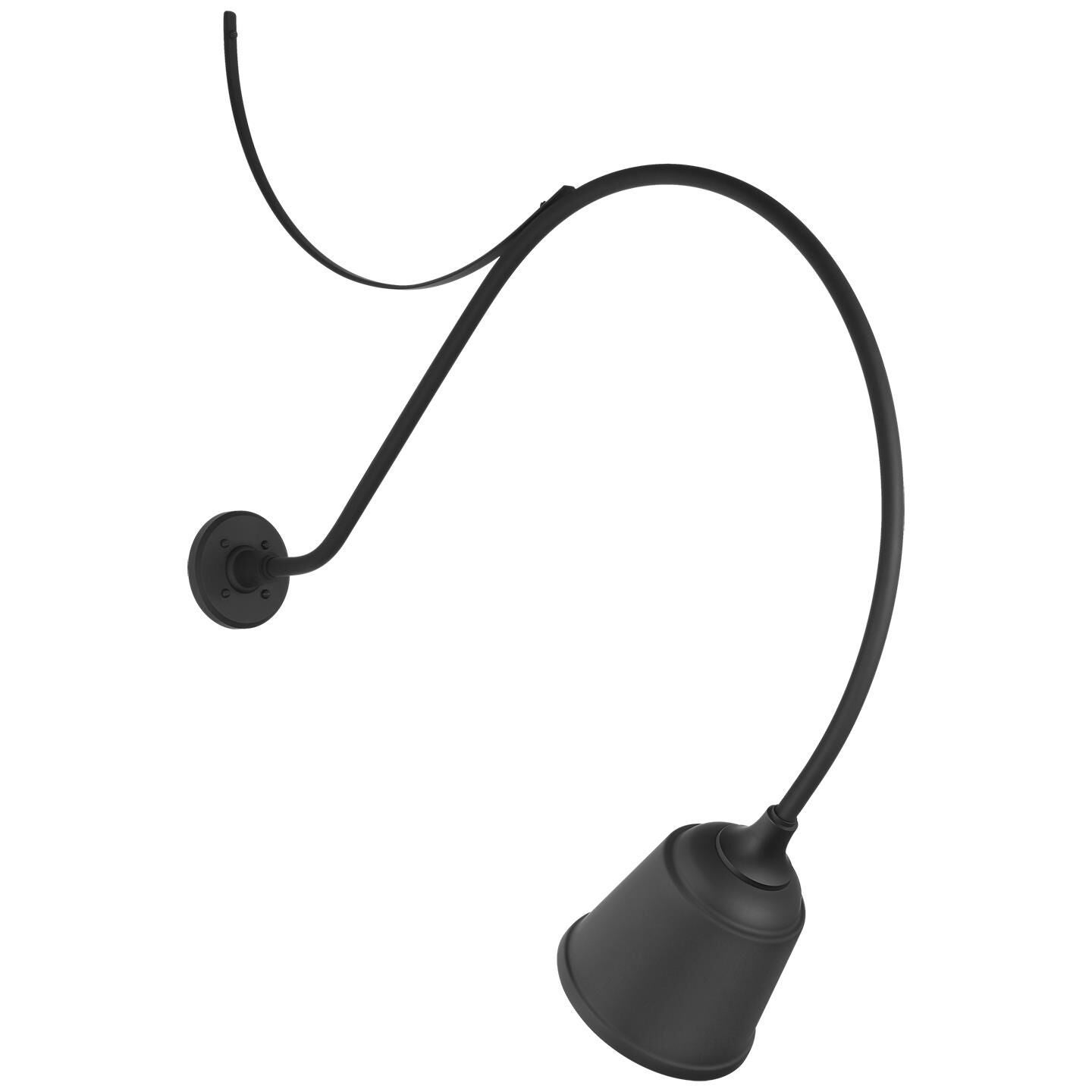 Shown in Matte Black finish and Black shade