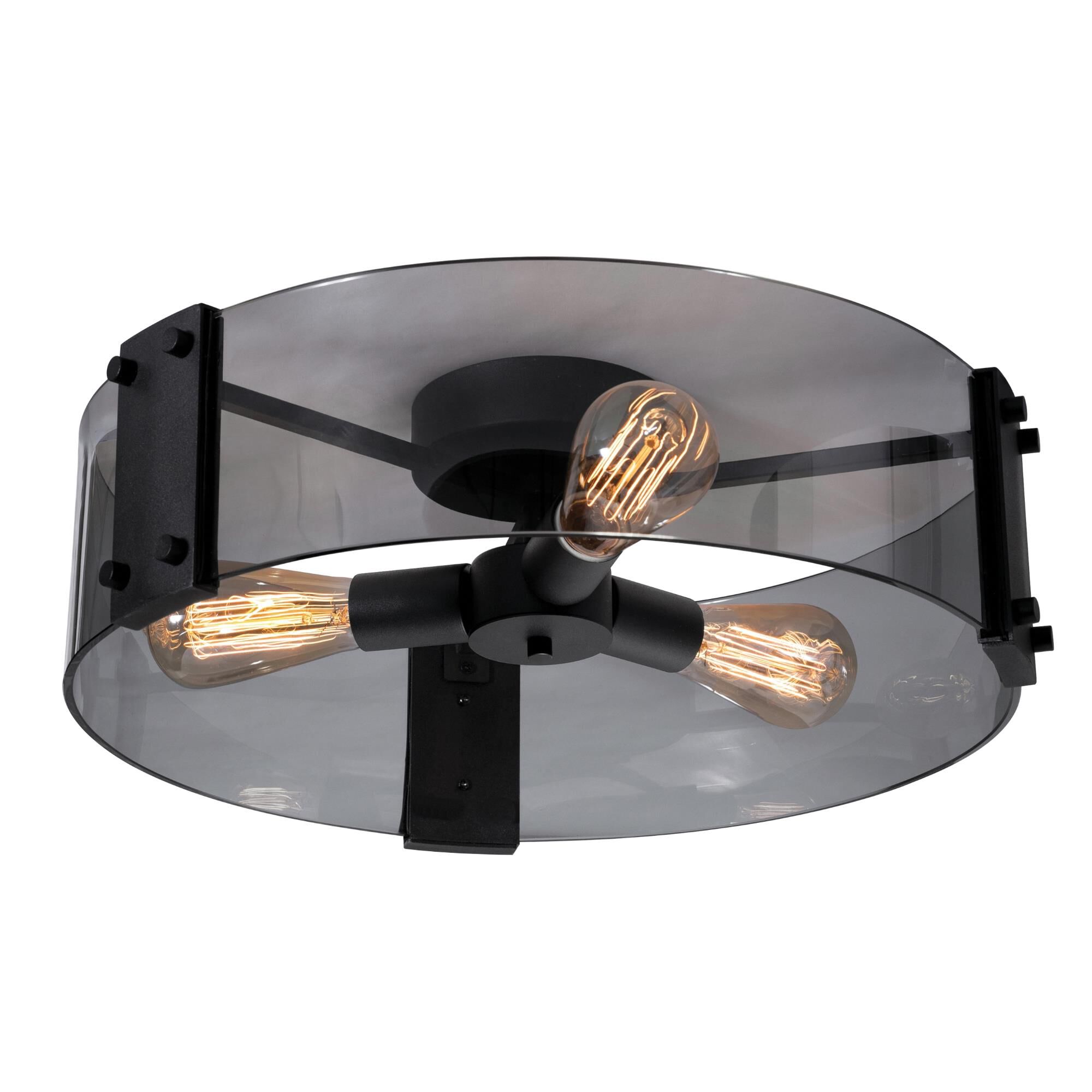 Shown in Black finish and Smoke shade