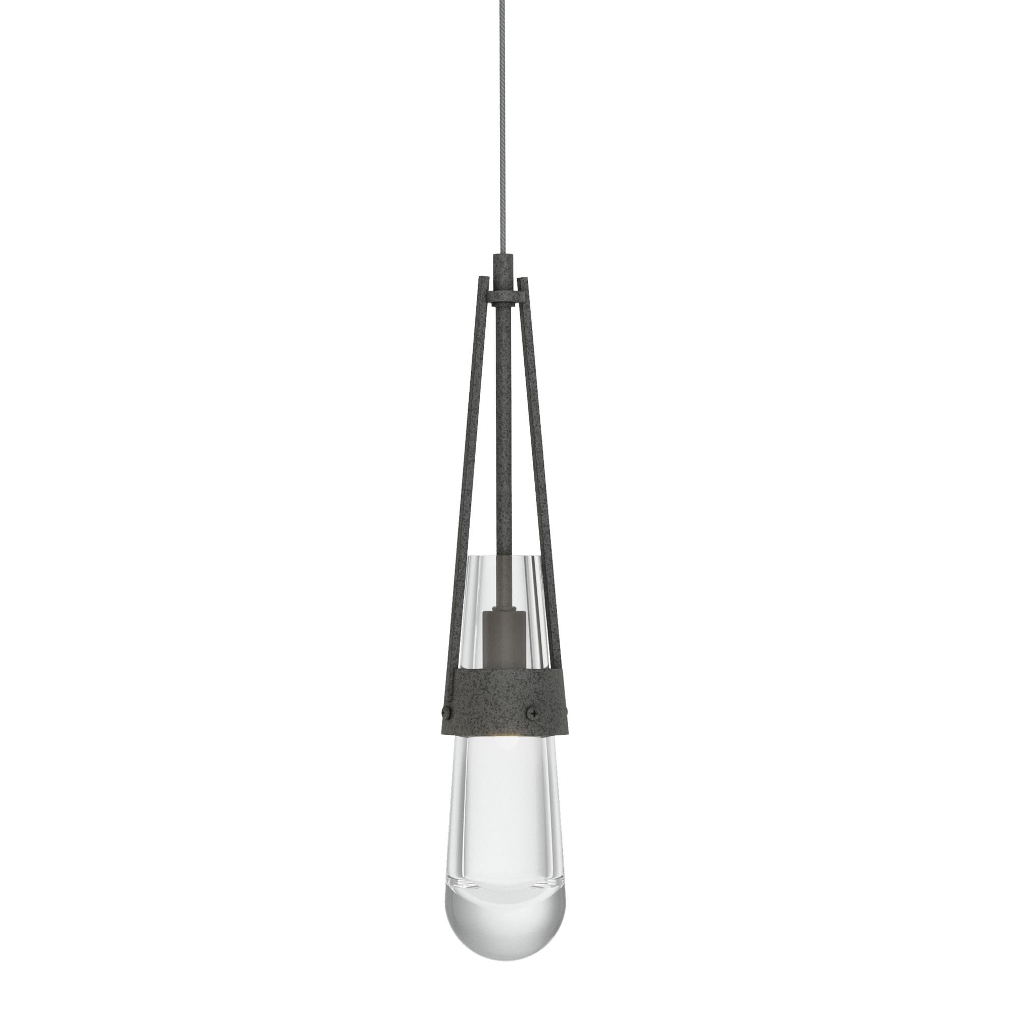 Shown in Natural Iron finish and Clear glass