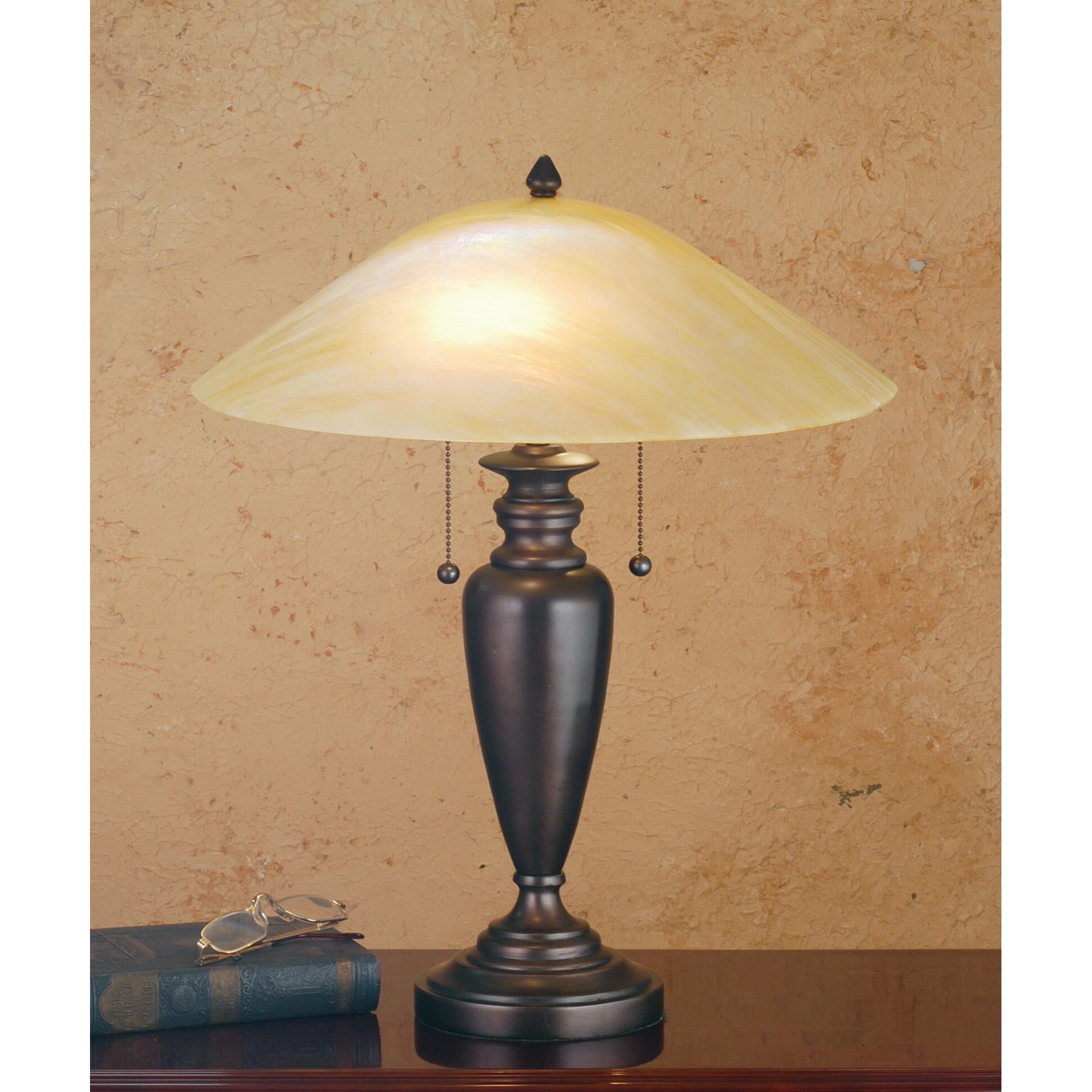 Beige Iridescent 21 Inch Table Lamp by Meyda Lighting