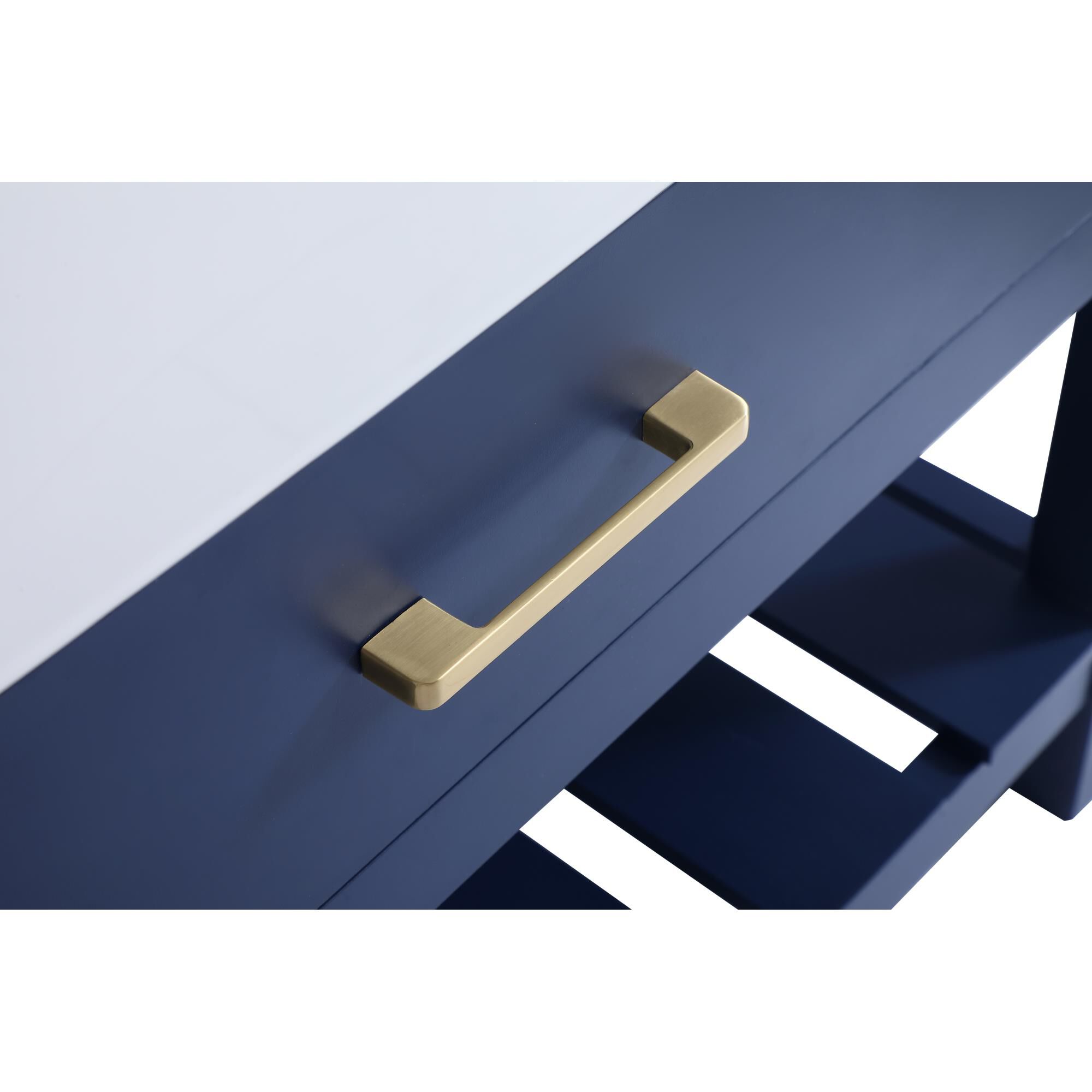 Shown in Blue finish and With Backsplash accent