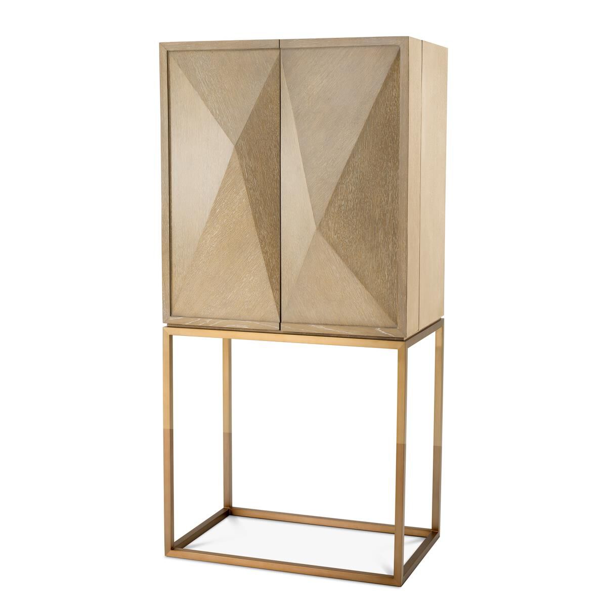 Shown in Washed Oak Veneer with Brushed Brass finish