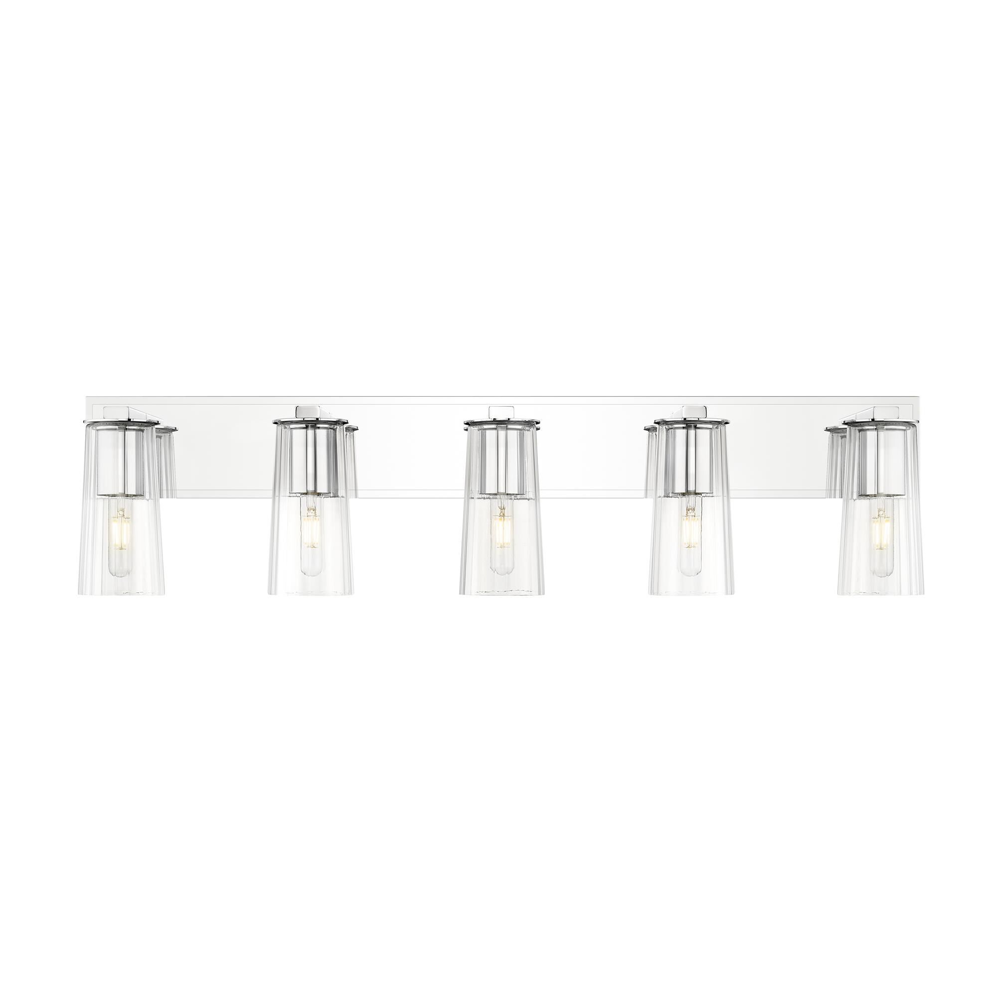 Shown in Chrome finish and Clear glass and Clear shade