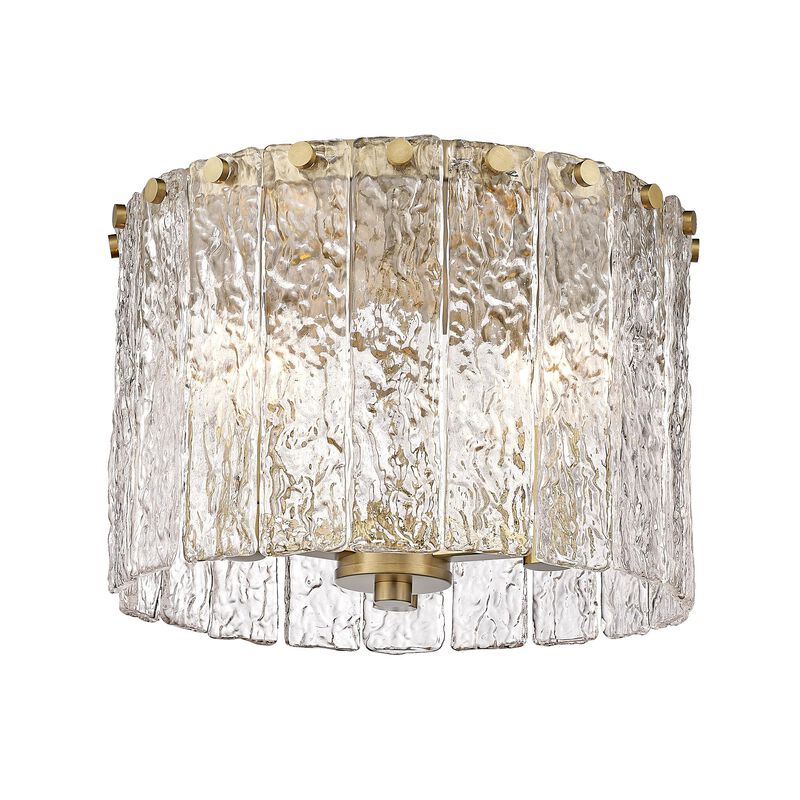 Glacier 12 Inch 3 Light Flush Mount by Z-Lite