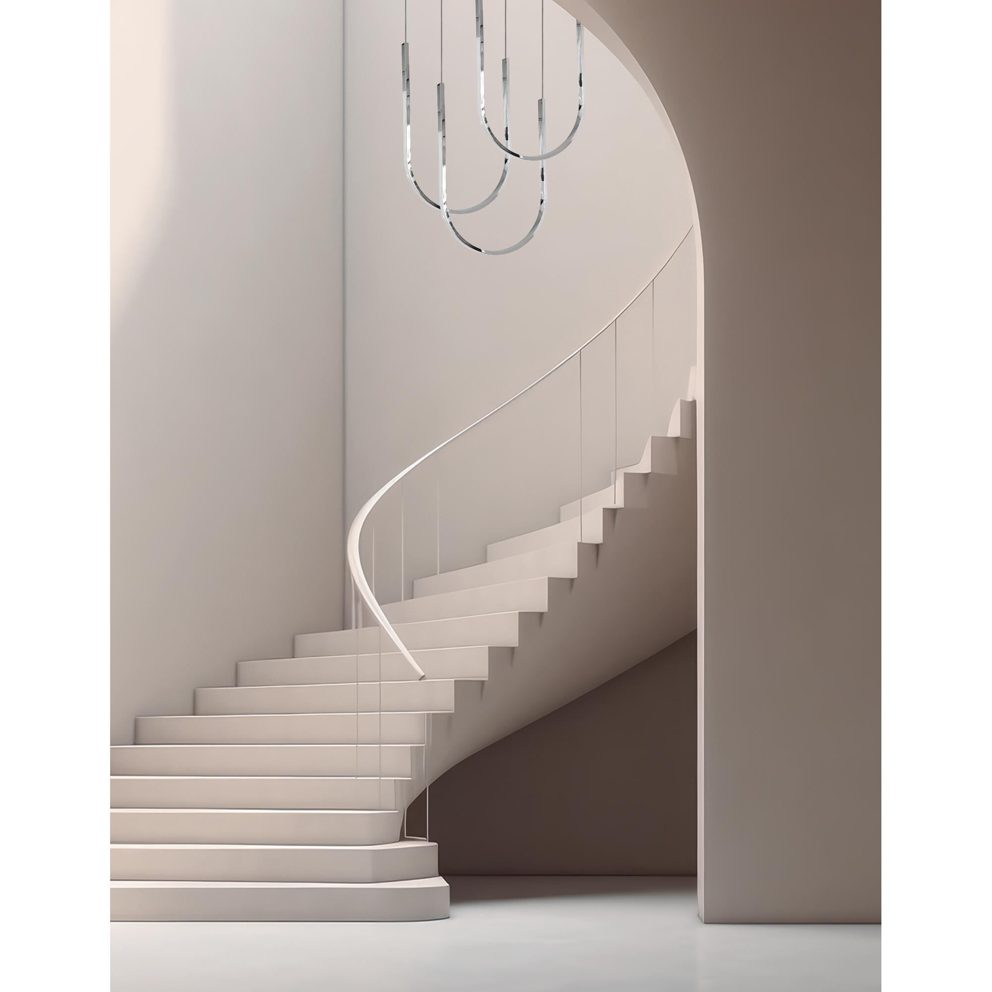 Shown in Polished Chrome finish and White shade