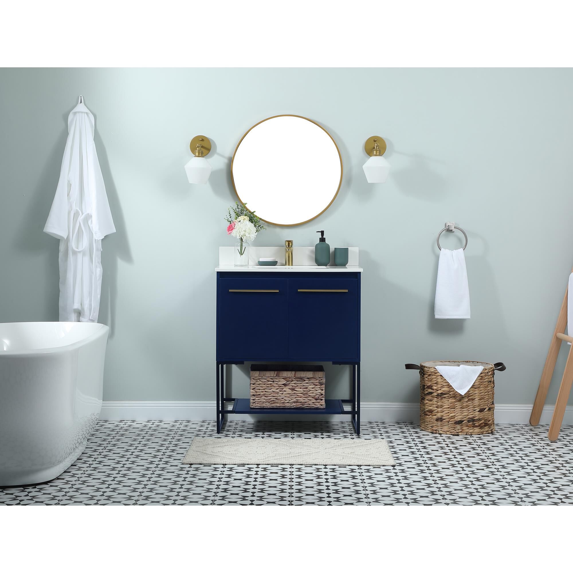 Shown in Blue finish