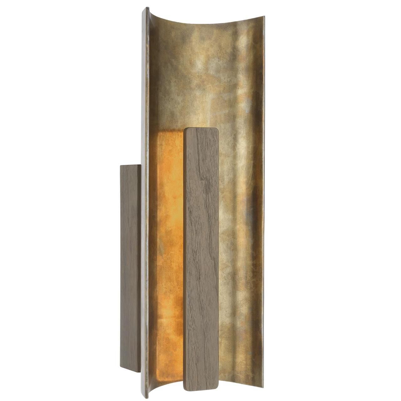 Shown in Mottled Brass And Warm Walnut finish