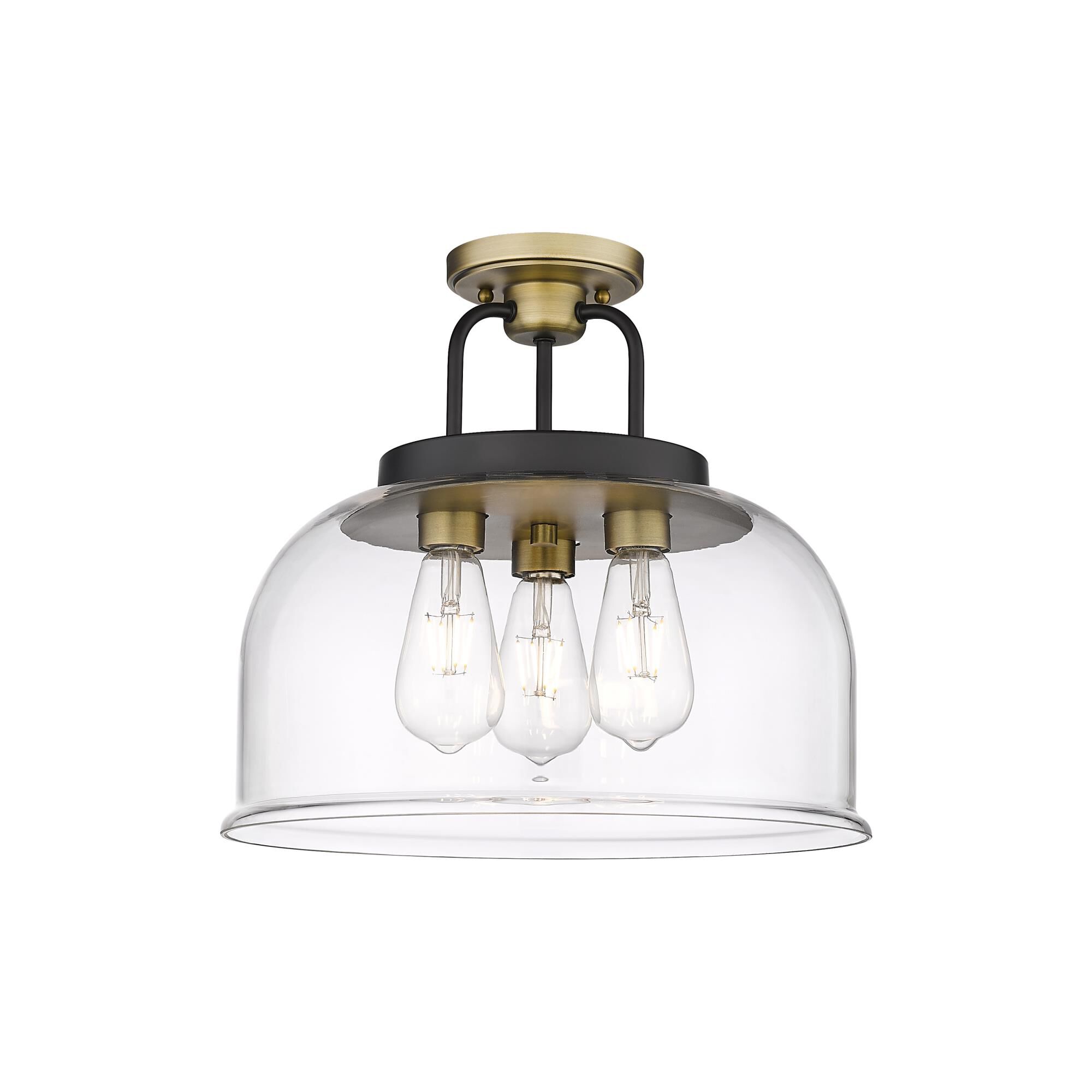 Bruno Marashlian Kahana 15 Inch 3 Light Semi Flush Mount by Innovations Lighting