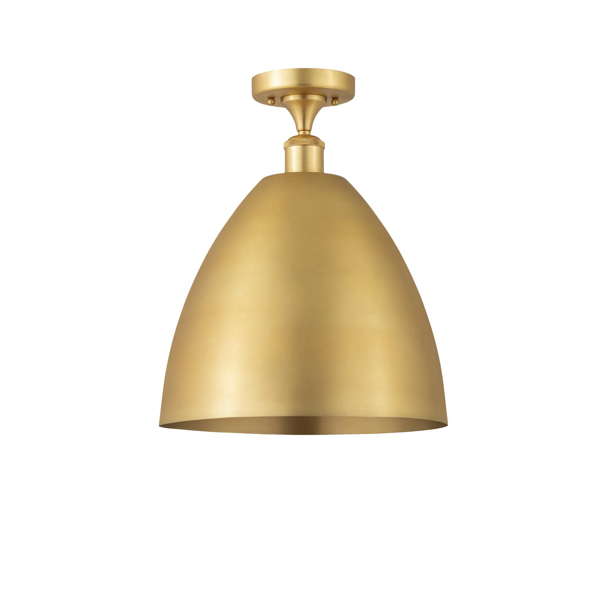 Shown in Satin Gold finish and Satin Gold Ballston Dome shade