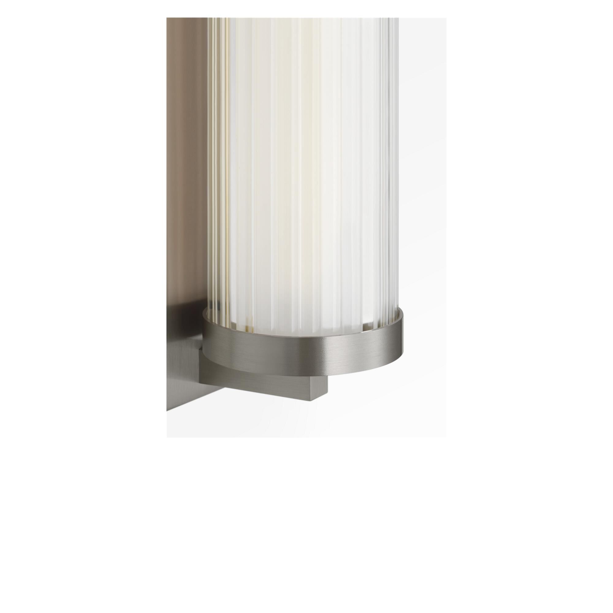 Shown in Brushed Nickel finish and Transparent Polycarbonate shade