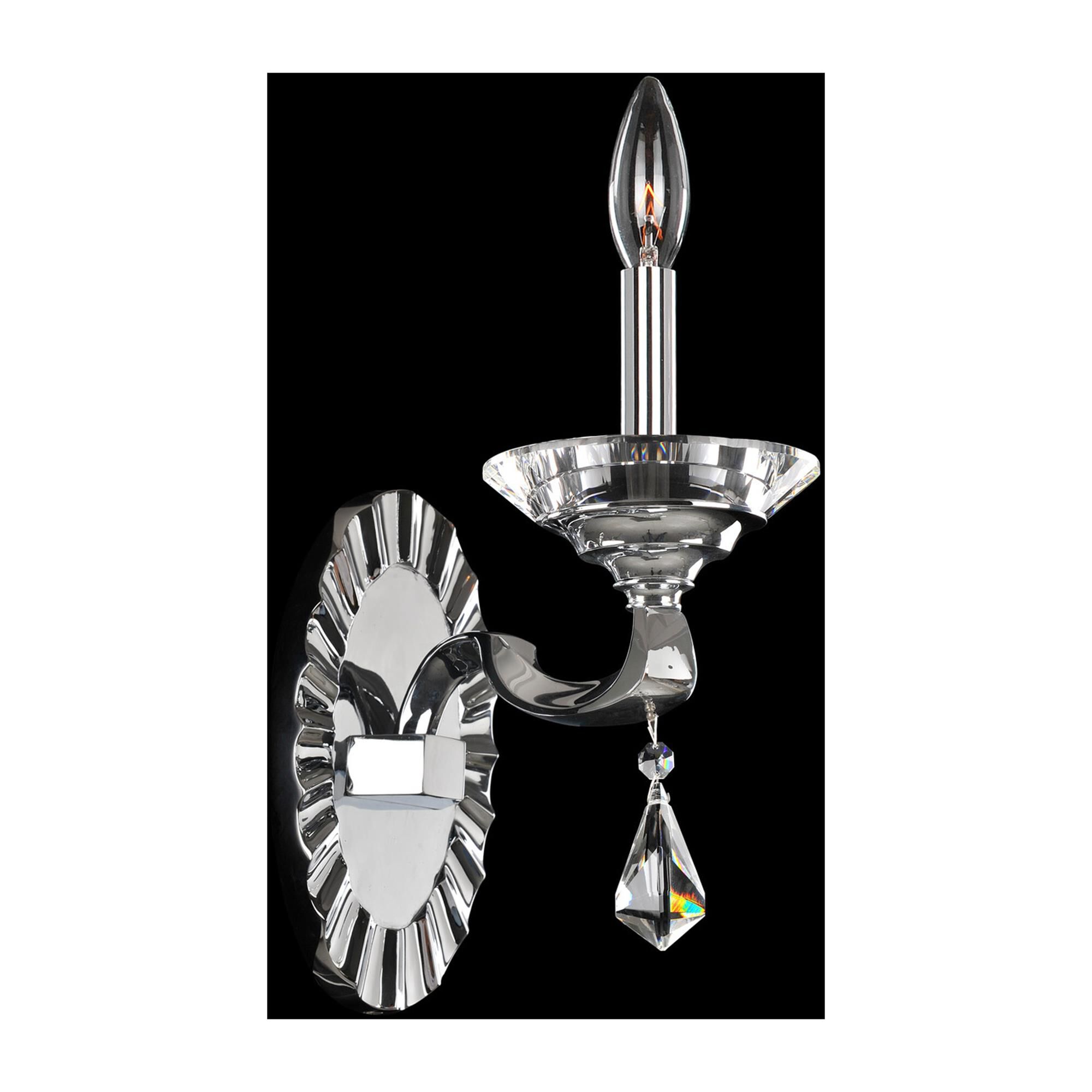 Shown in Chrome finish and Firenze Clear crystal