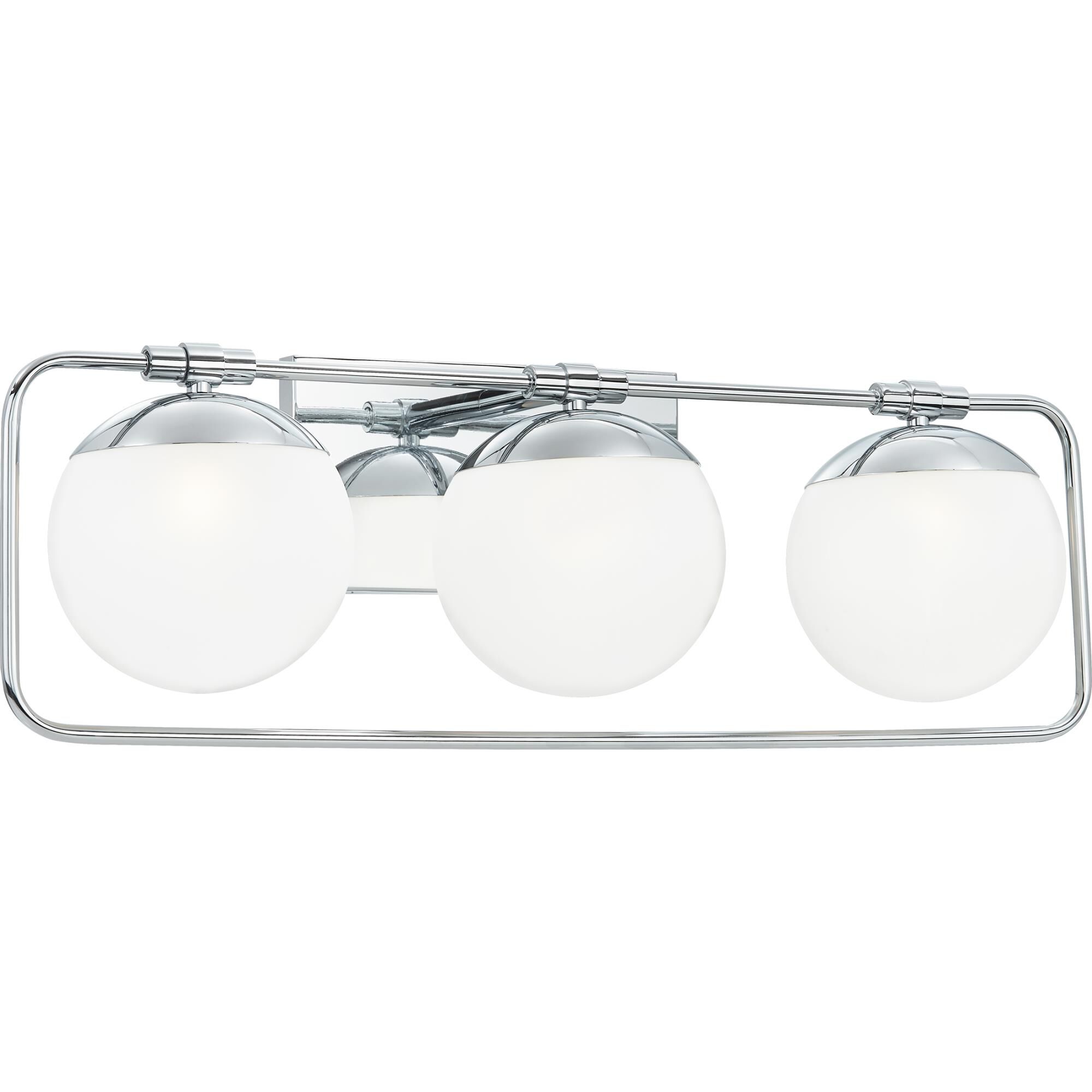 Shown in Polished Chrome finish and Clear Glass With Sandblasted Interior shade