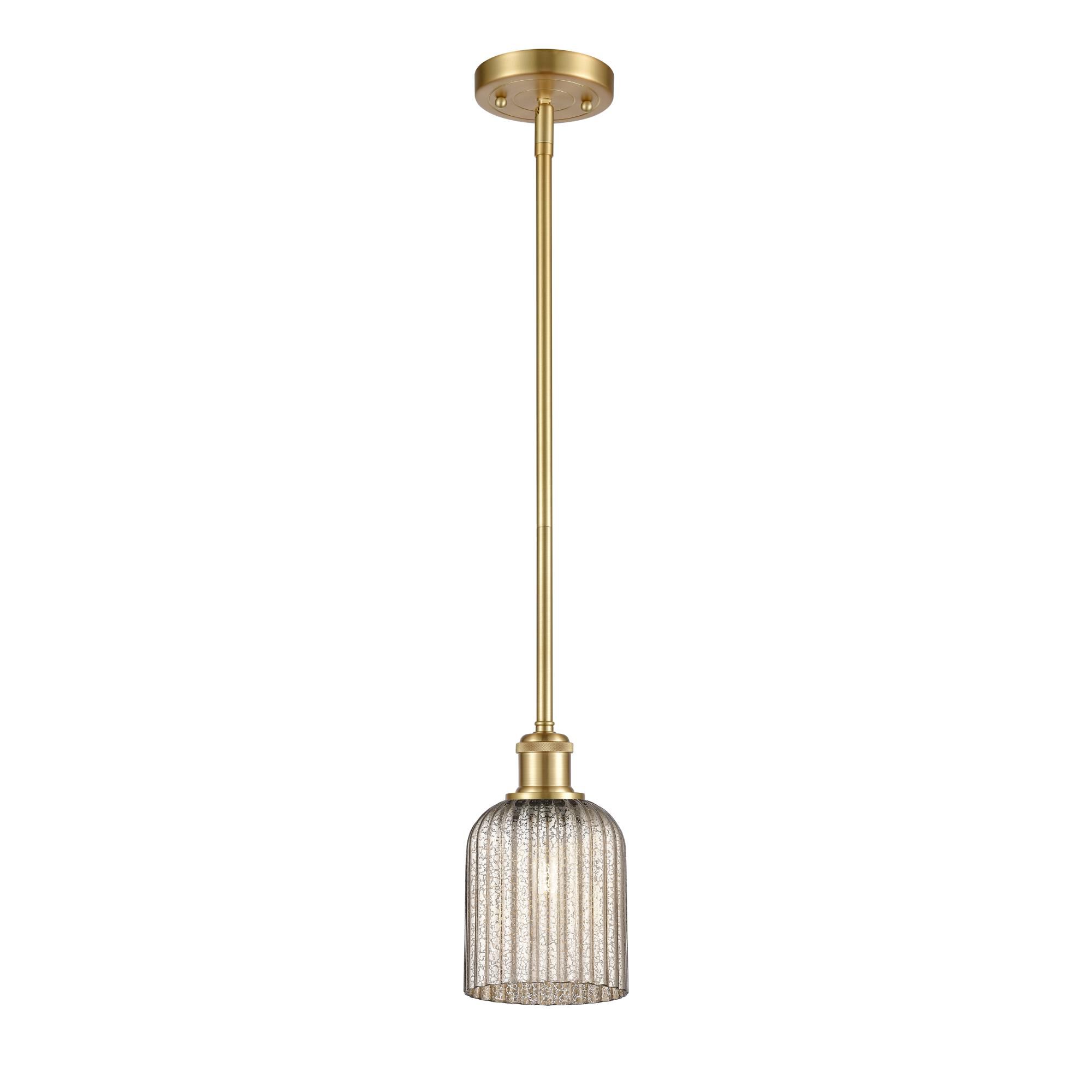 Shown in Satin Gold finish and Mercury shade