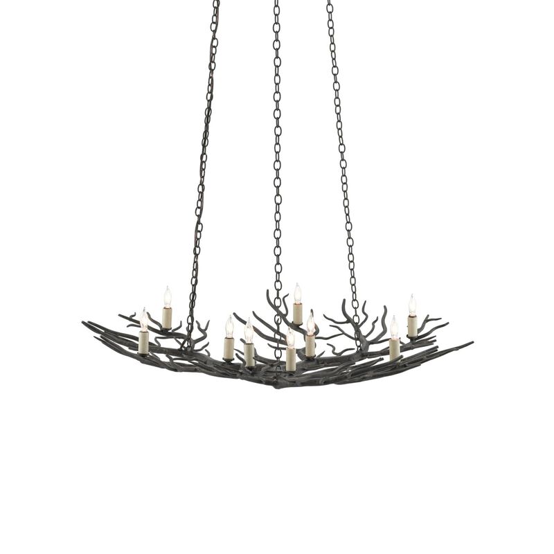 Rainforest 9 Light Chandelier by Currey and Company