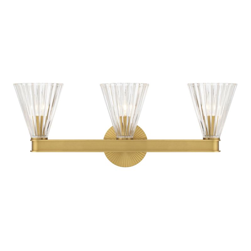 Lotus 24 Inch 3 Light Bath Vanity Light by Crystorama