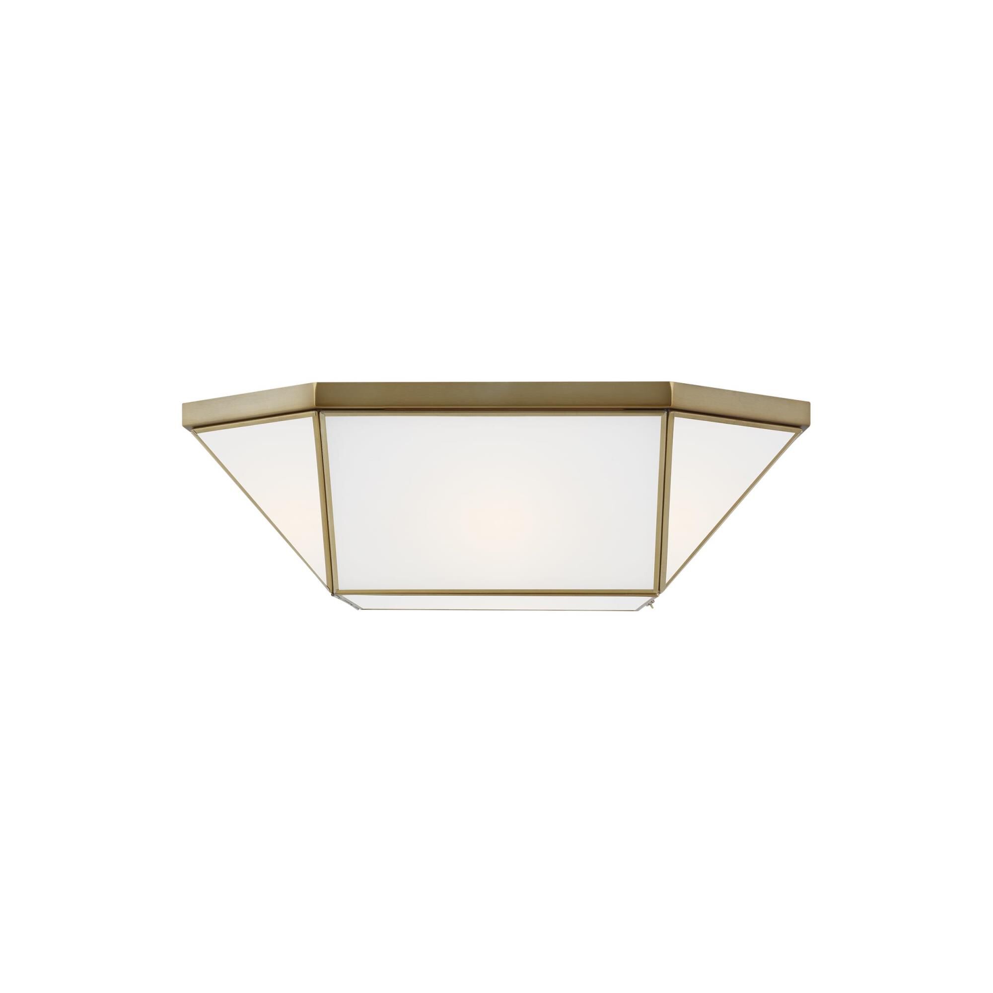 Shown in Satin Brass finish and Smooth White glass and White Glass Panel shade