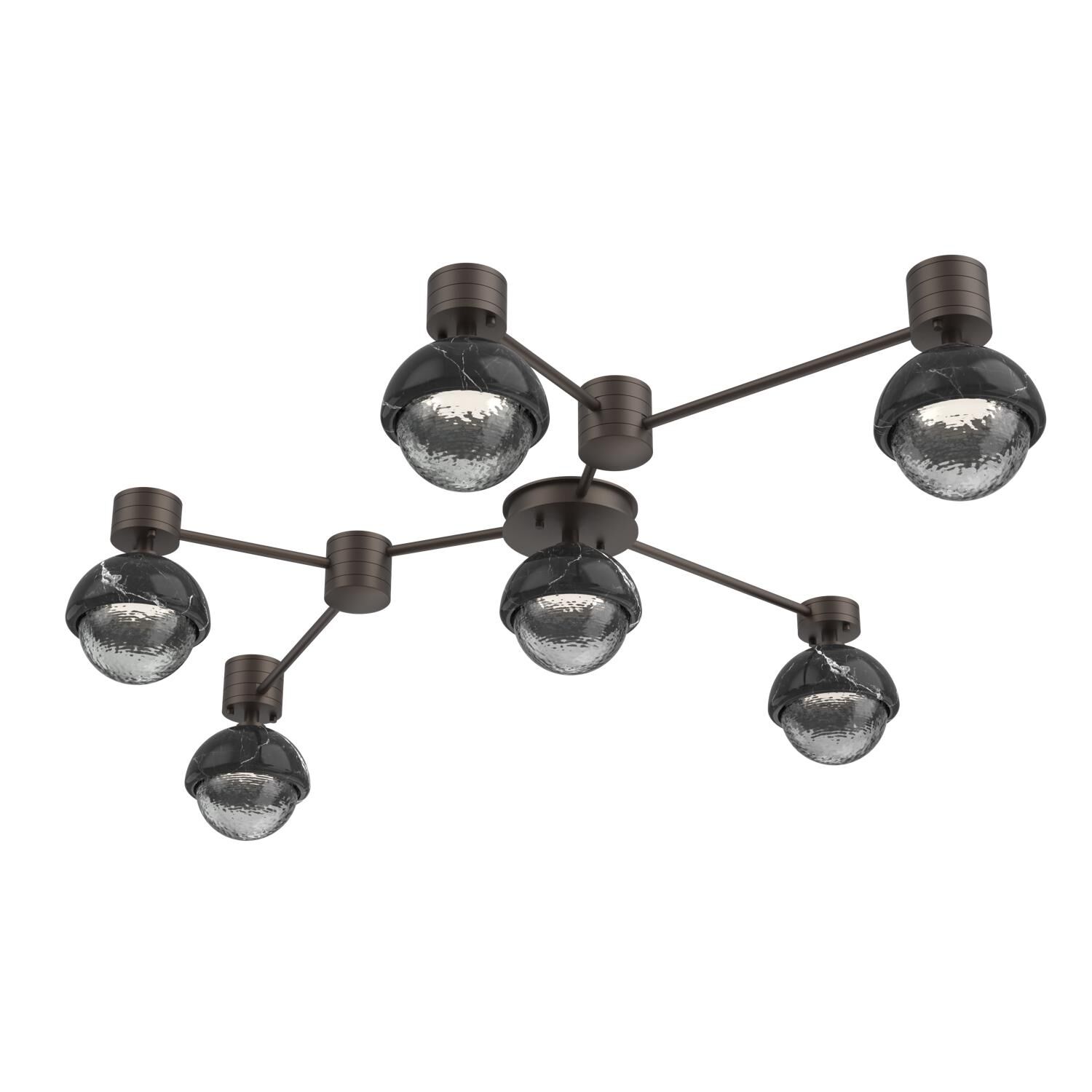 Shown in Flat Bronze finish and Smoke glass and Black Marble accent