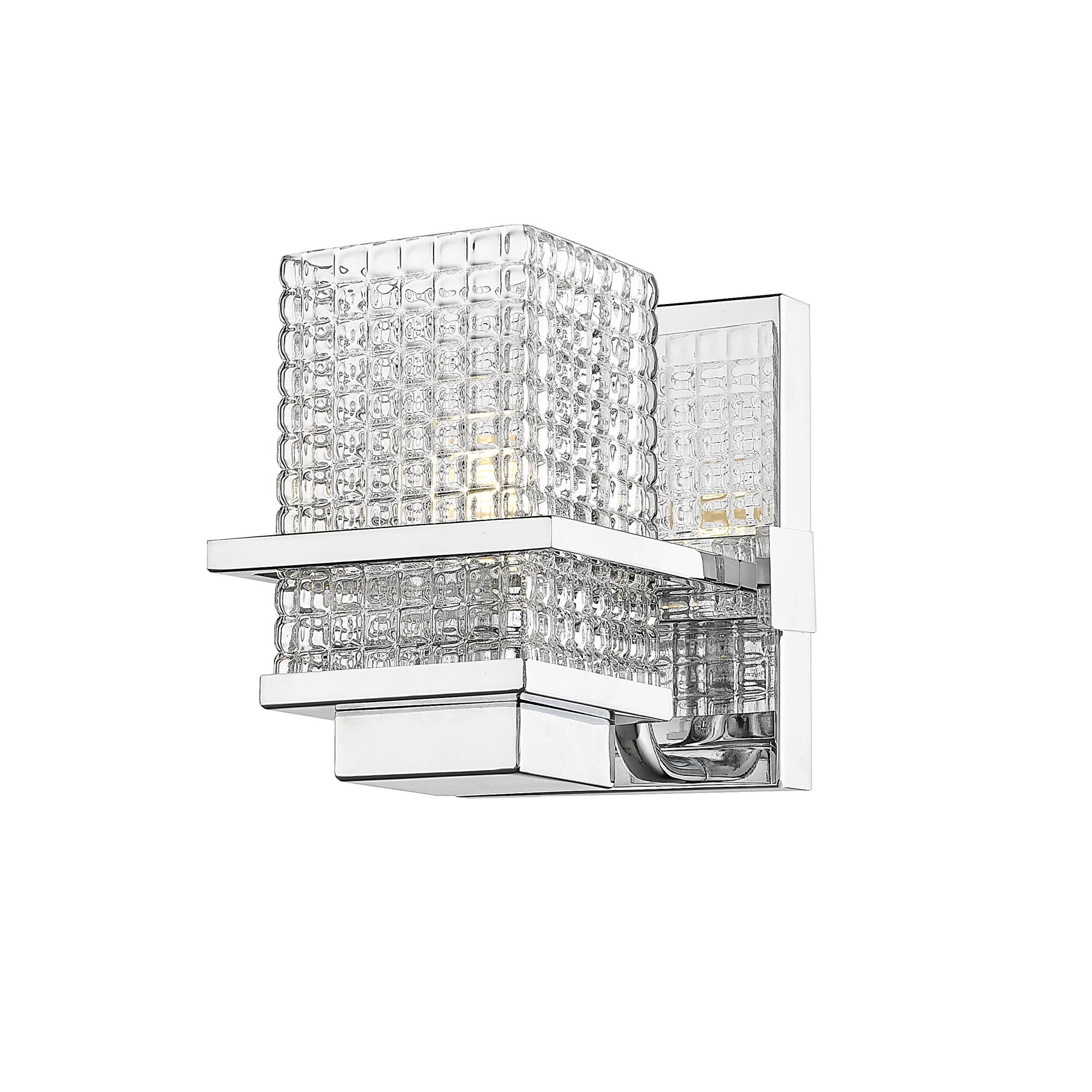 Shown in Polished Chrome finish and Clear Wellfleet glass