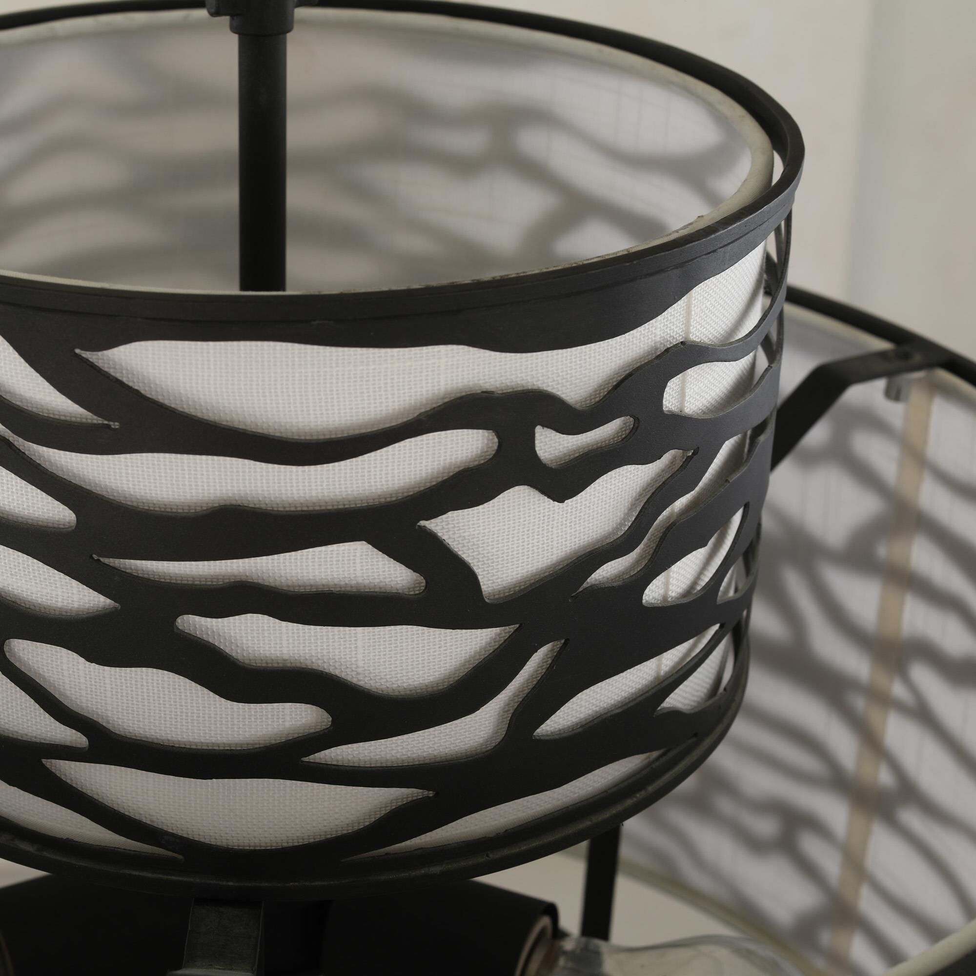 Shown in Carbon Black finish and Bone Linen shade