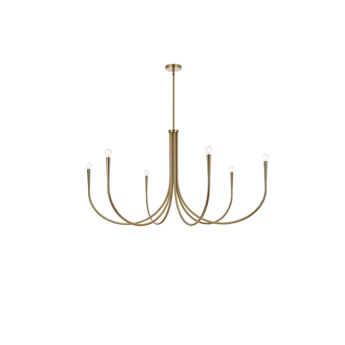 Layne 55 Inch 6 Light Chandelier by Elegant Lighting